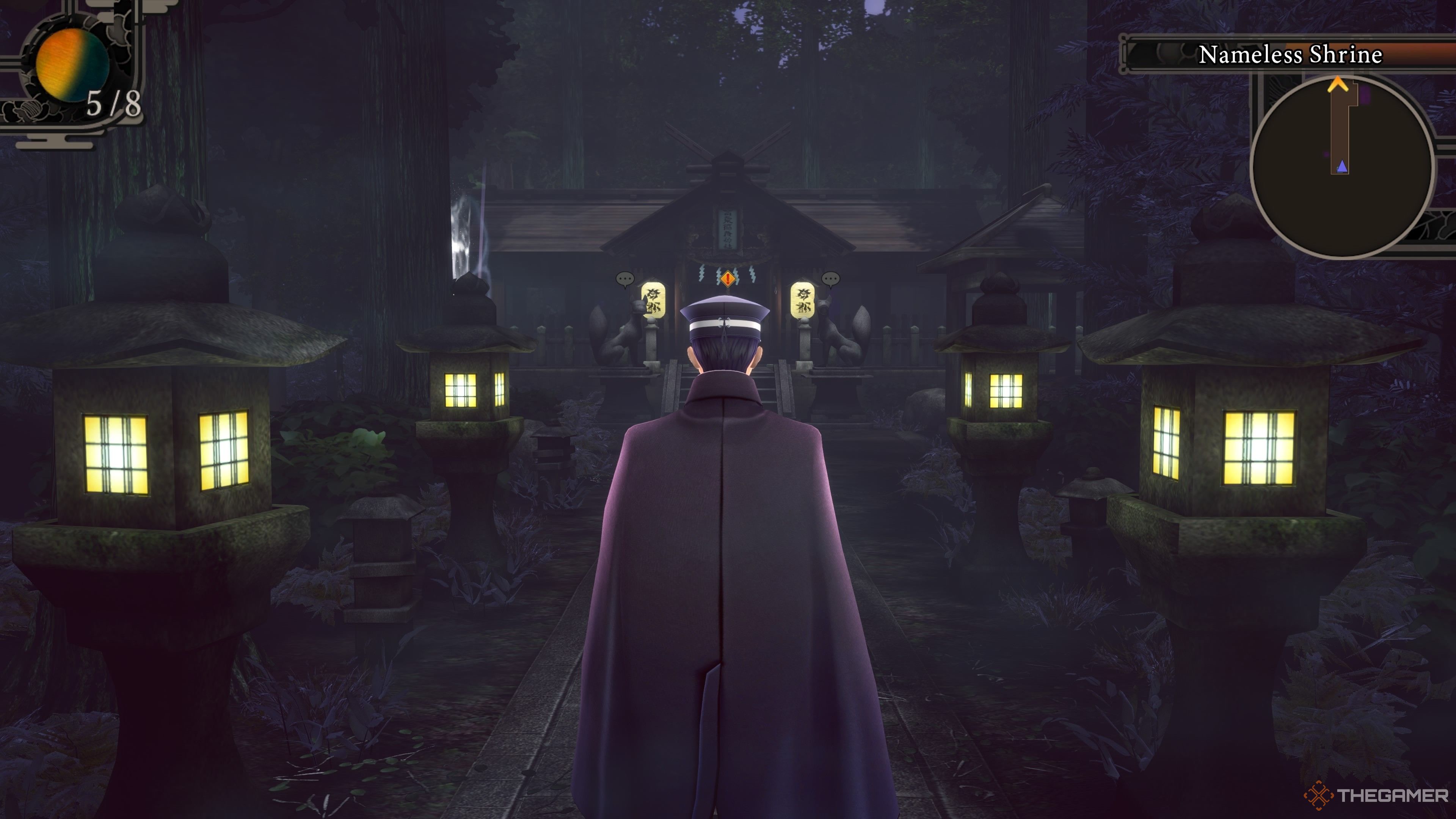 Raidou at the Nameless Shrine in Raidou Remastered The Mystery Of The Soulless Army.
