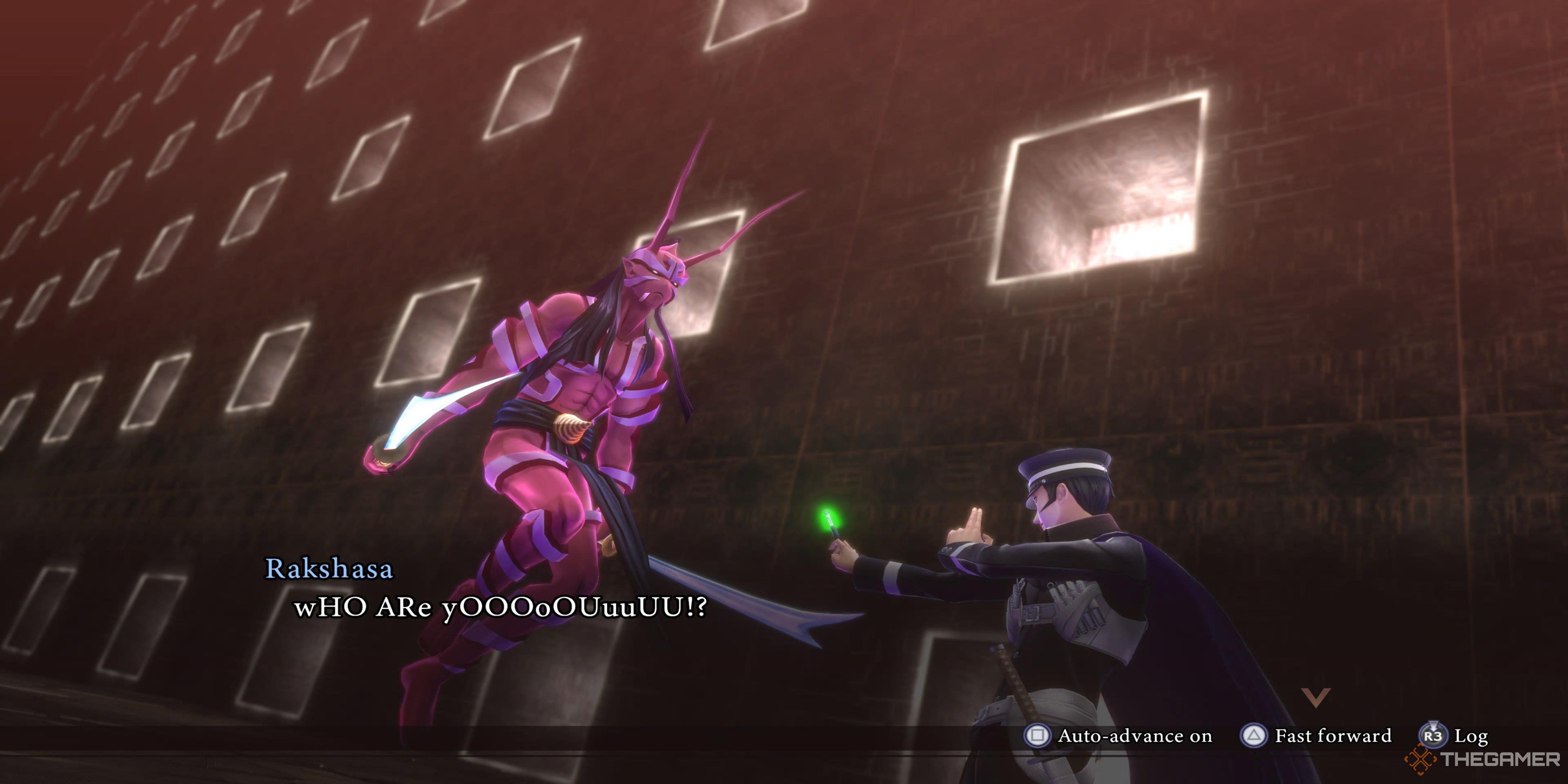 raidou capturing a rakshaka in a tube.