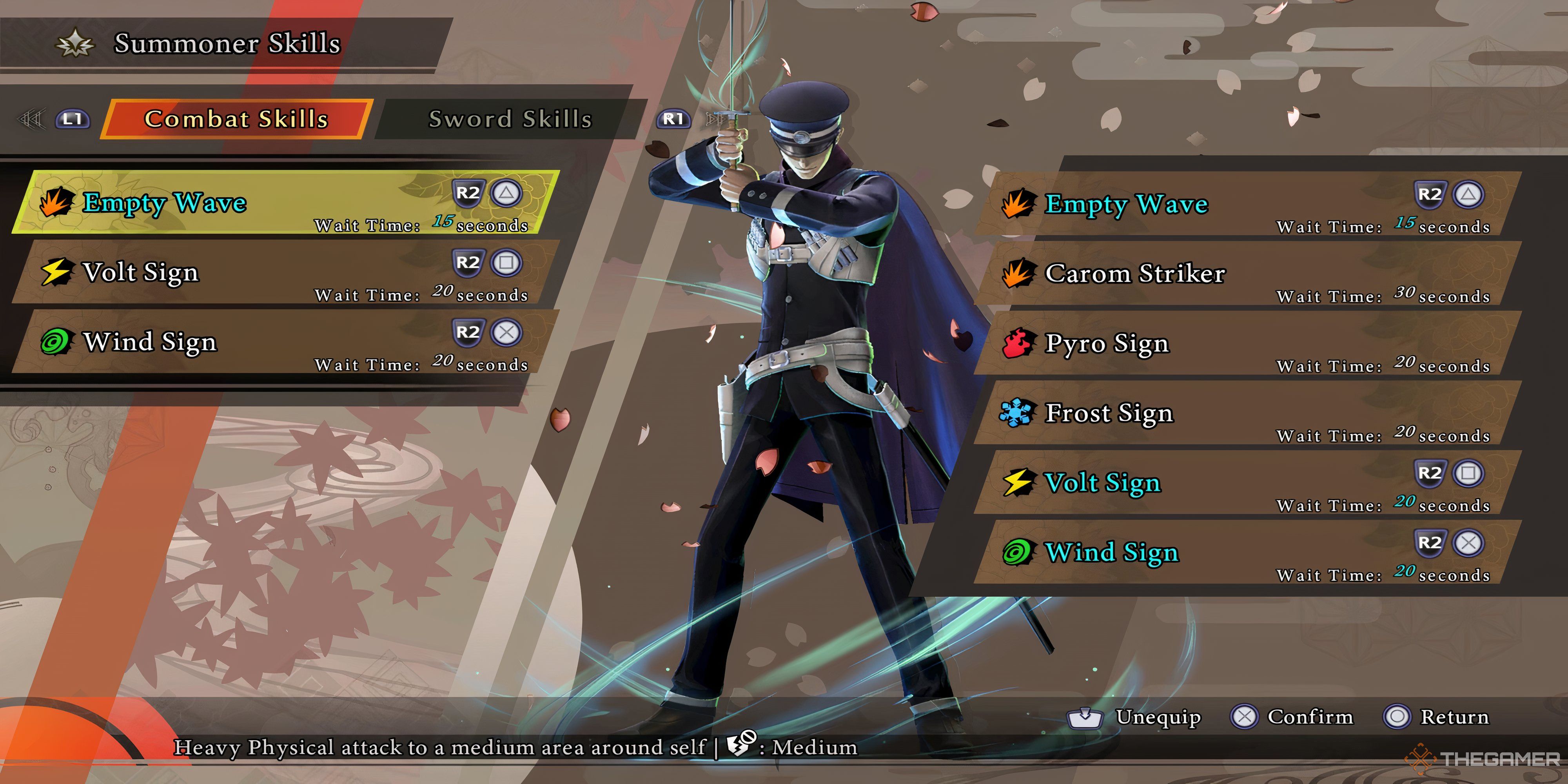 Raidou recommended skills for red cape fight.