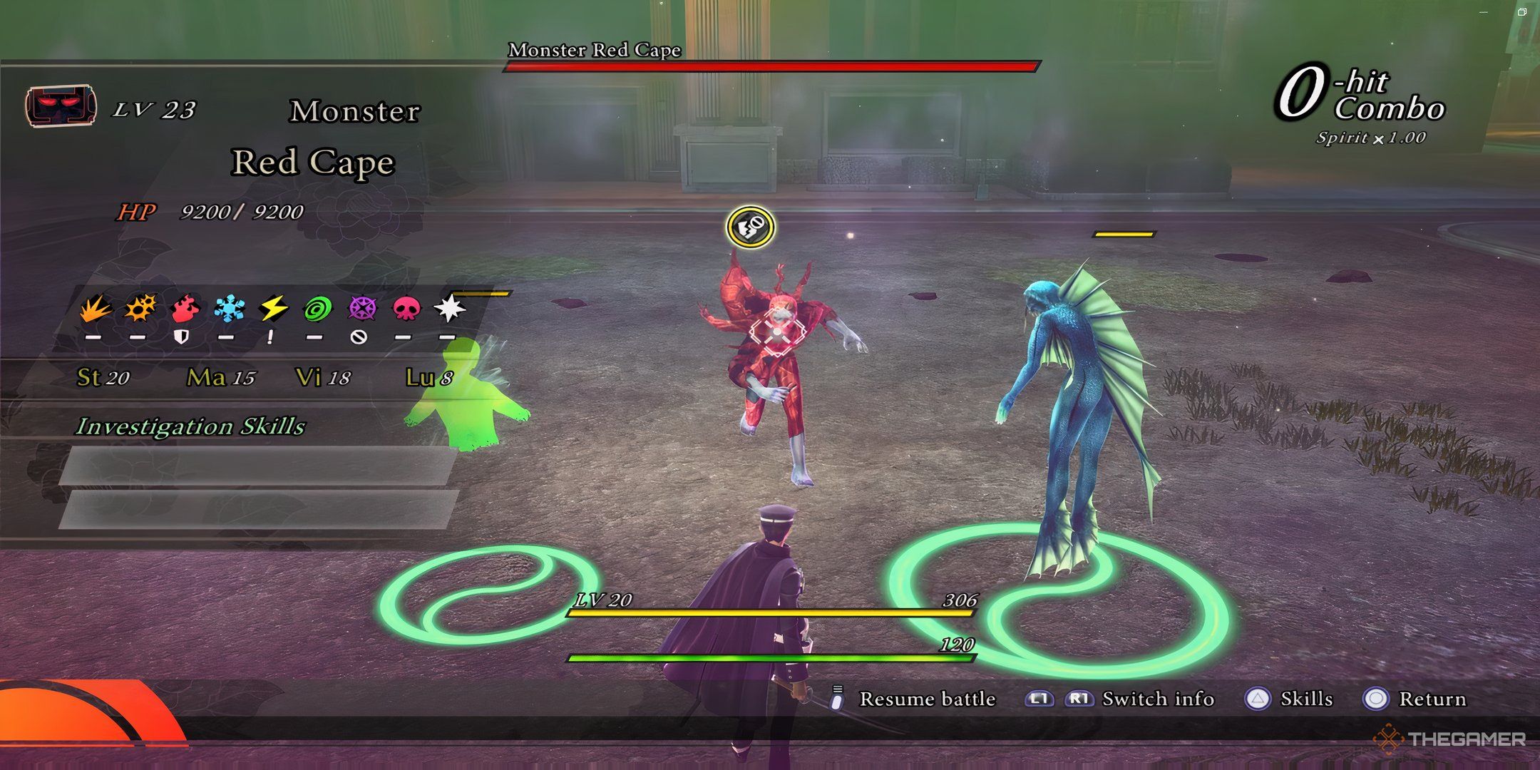 Red Cape Affinities In Raidou Remastered.