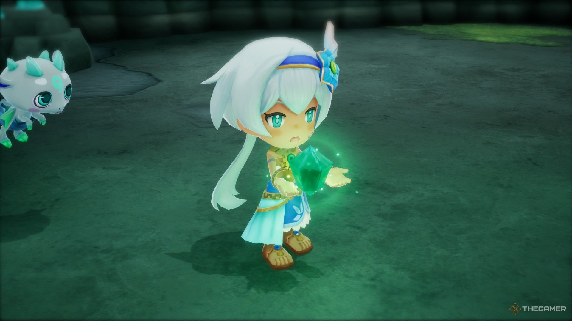 Rem in A baby dragon in Fantasy Life i The Girl Who Steals Time.