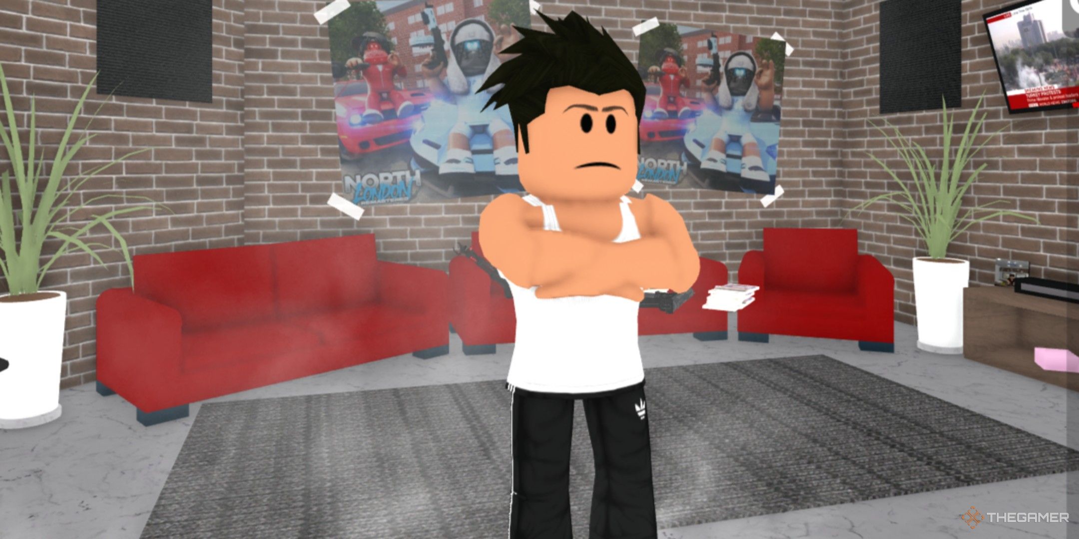a character in North London Remastered on Roblox