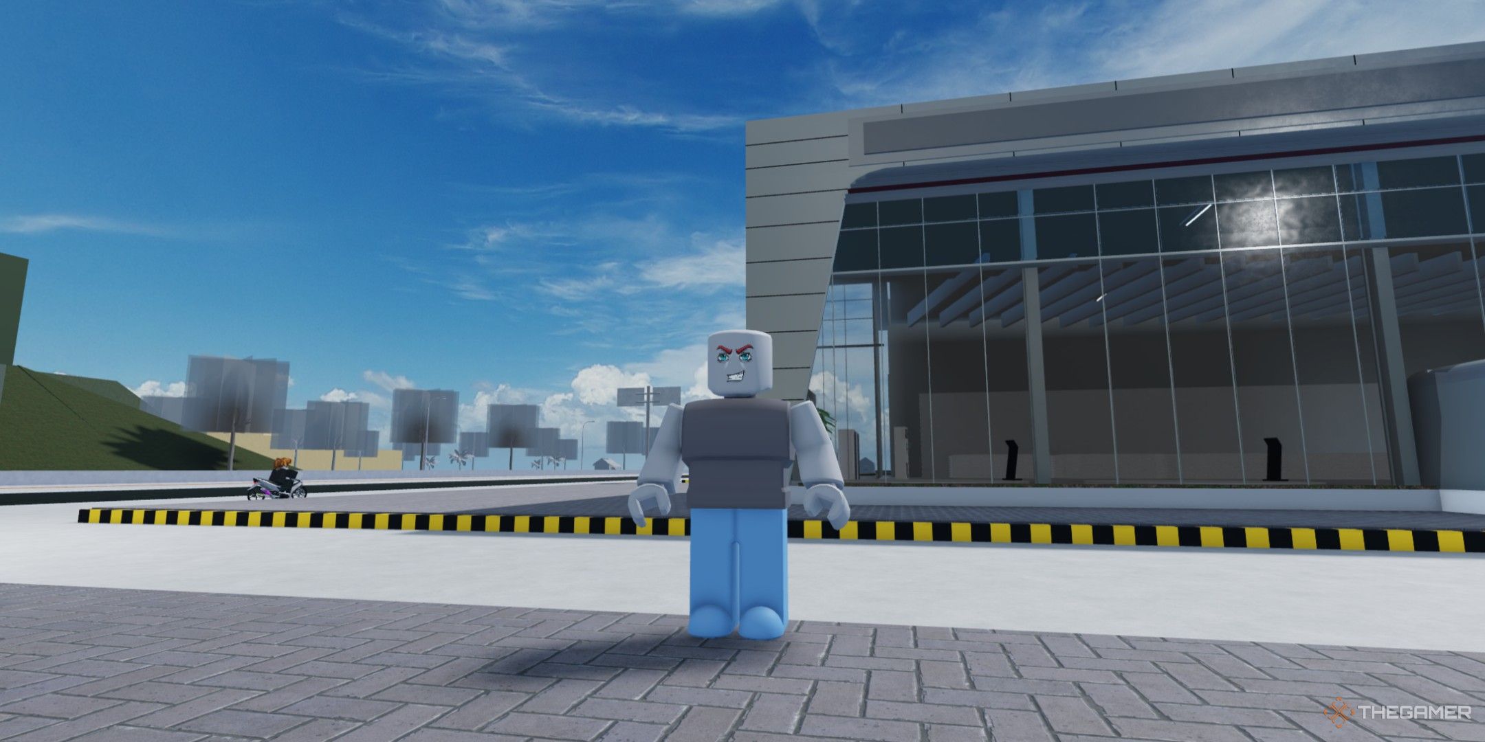 a player in Moped Bike Racing on Roblox
