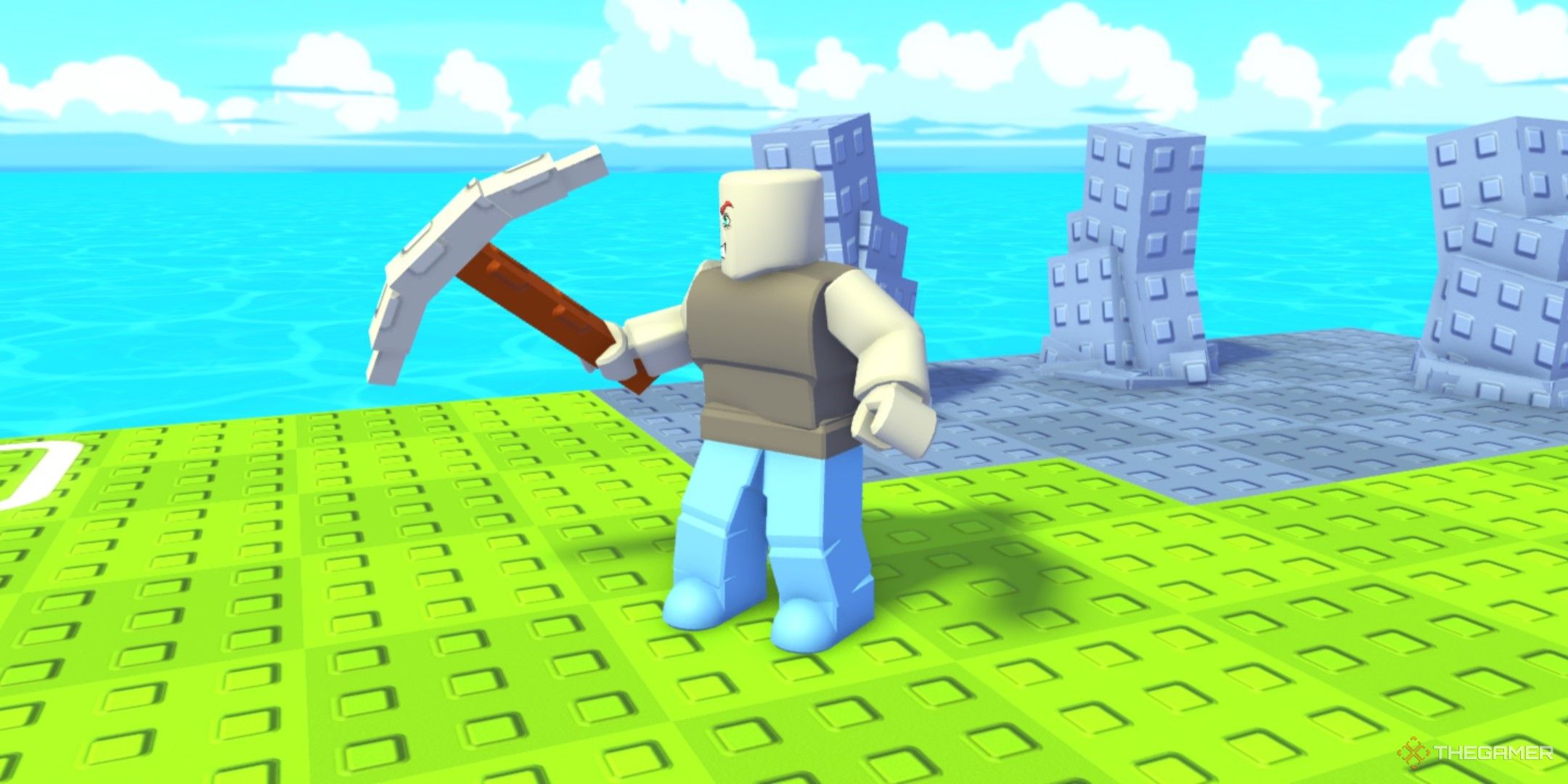 a player in Build An Island on Roblox