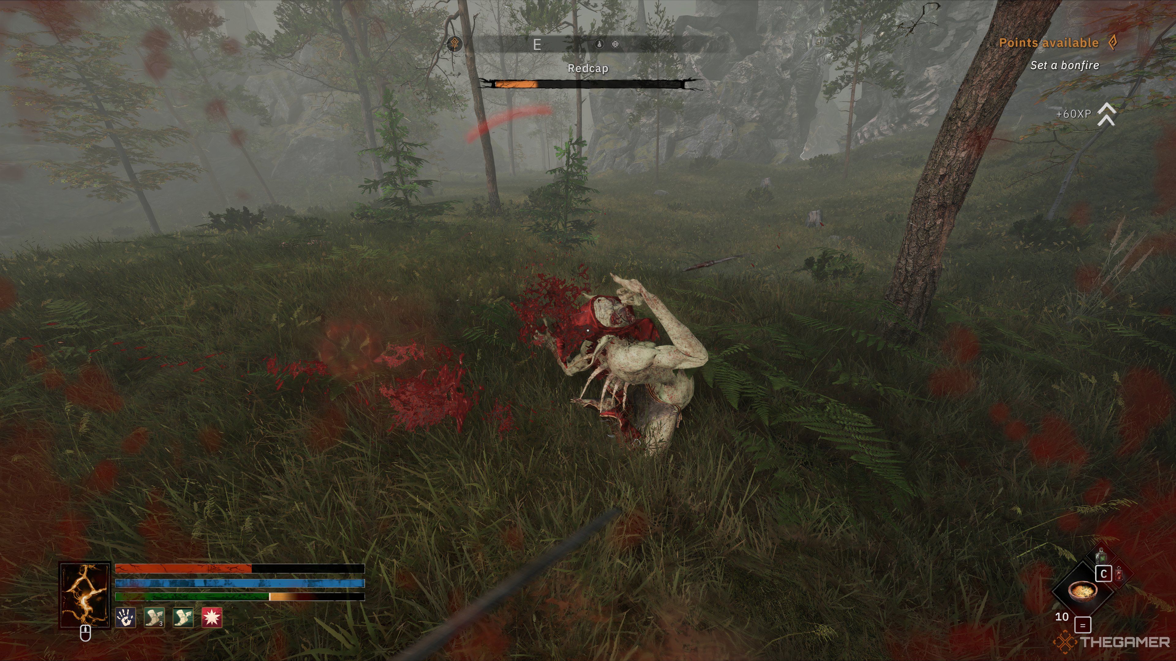 Rogue Fighting Redcap in Tainted Grail Fall of Avalon.