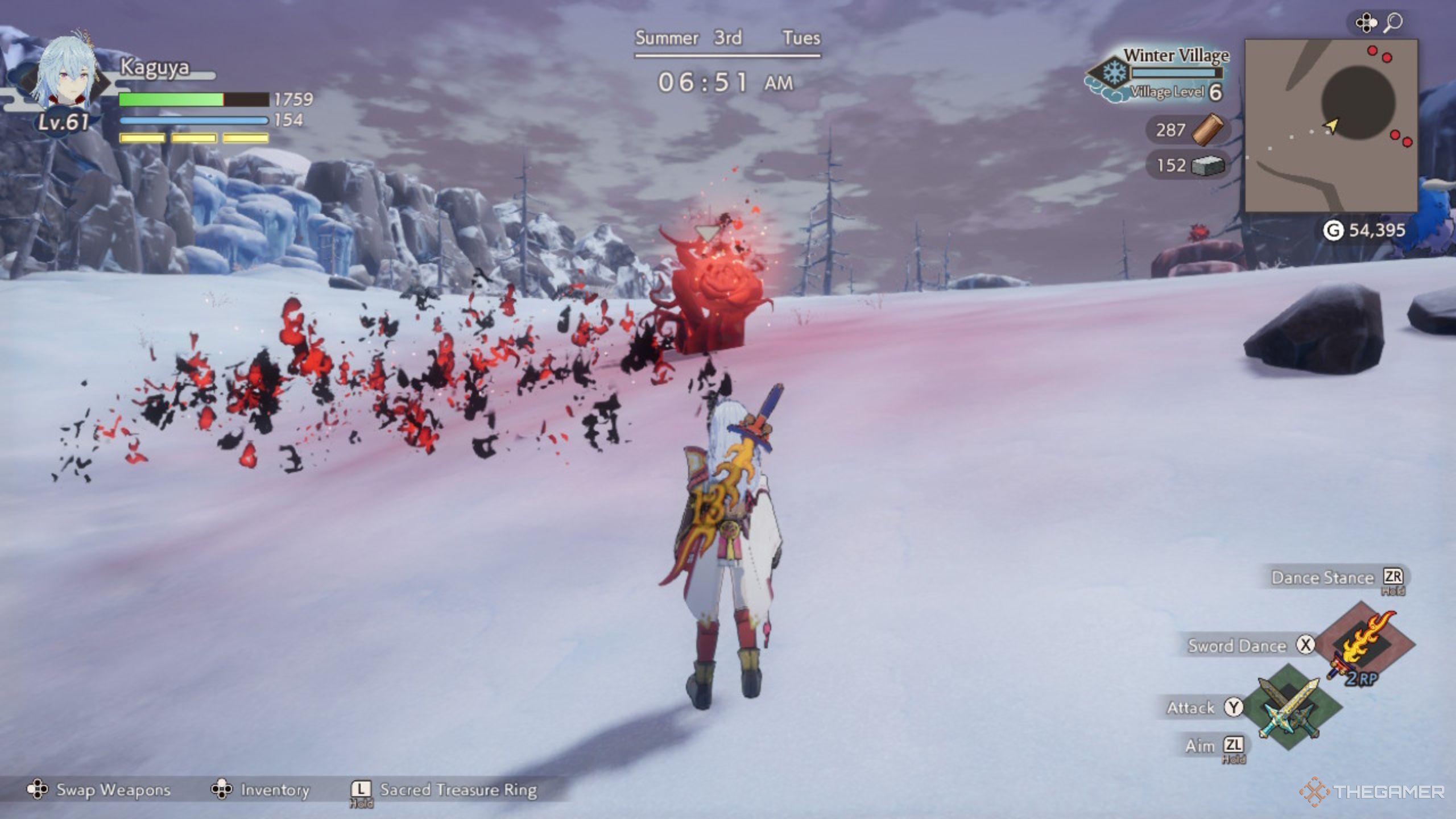 Rune Factory Guardians Of Azuma burning red blight.