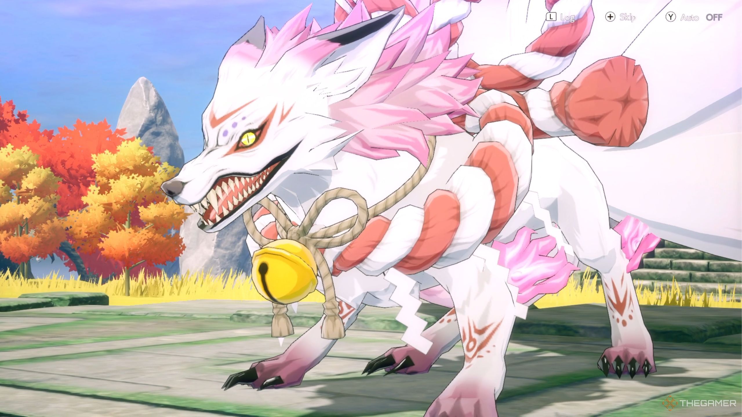 Rune Factory Guardians Of Azuma nine-tails boss fight start.