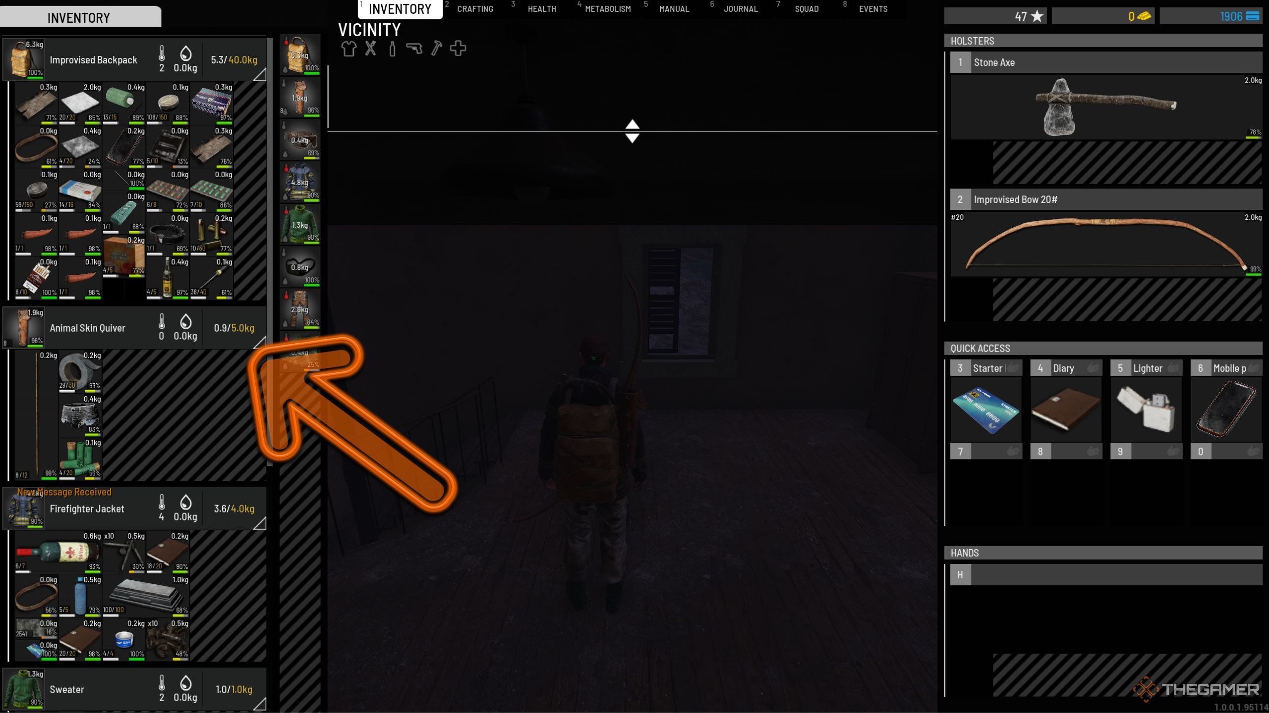 Scum showing high inventory space.