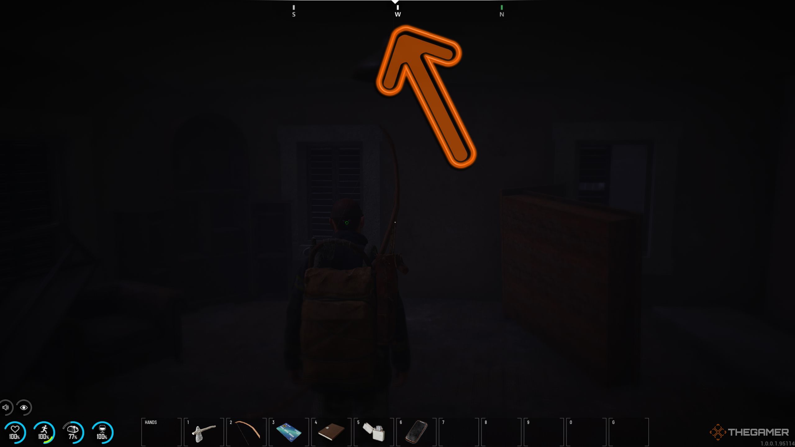 Scum showing south, west, and north directions.