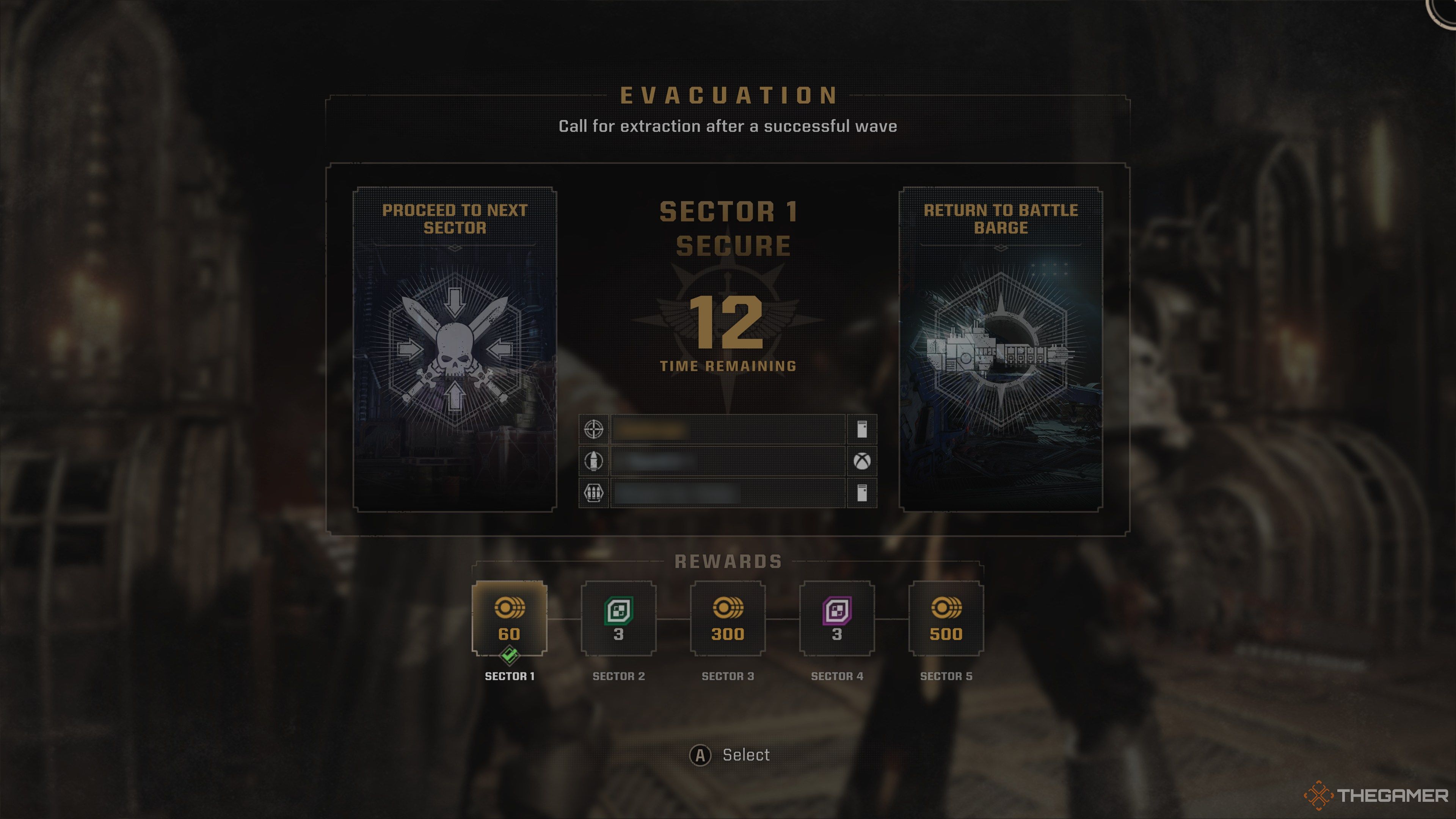 Space Marine 2 Evac Menu