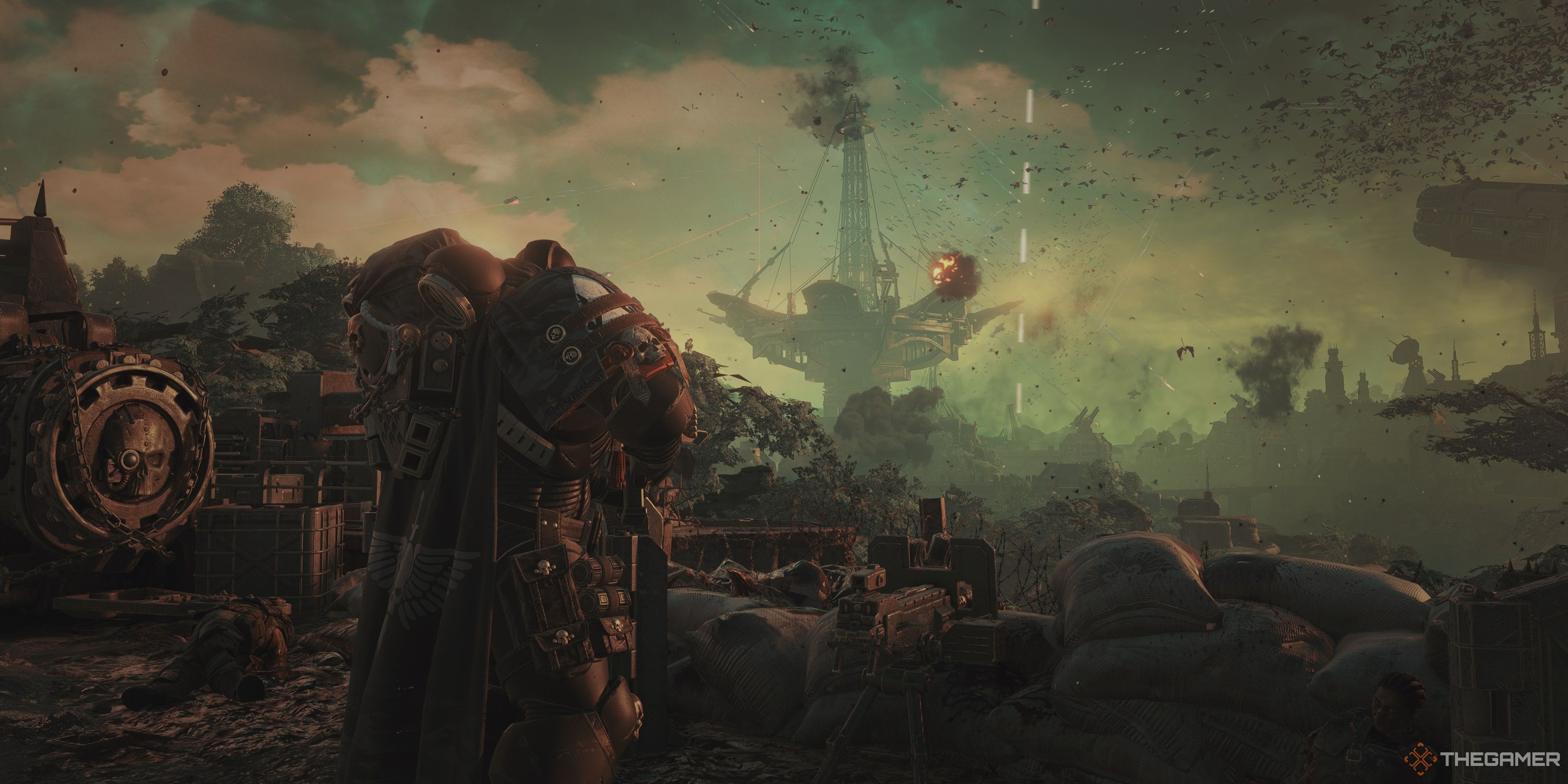 Space Marine 2 Sniper Overlooking Siege Arena