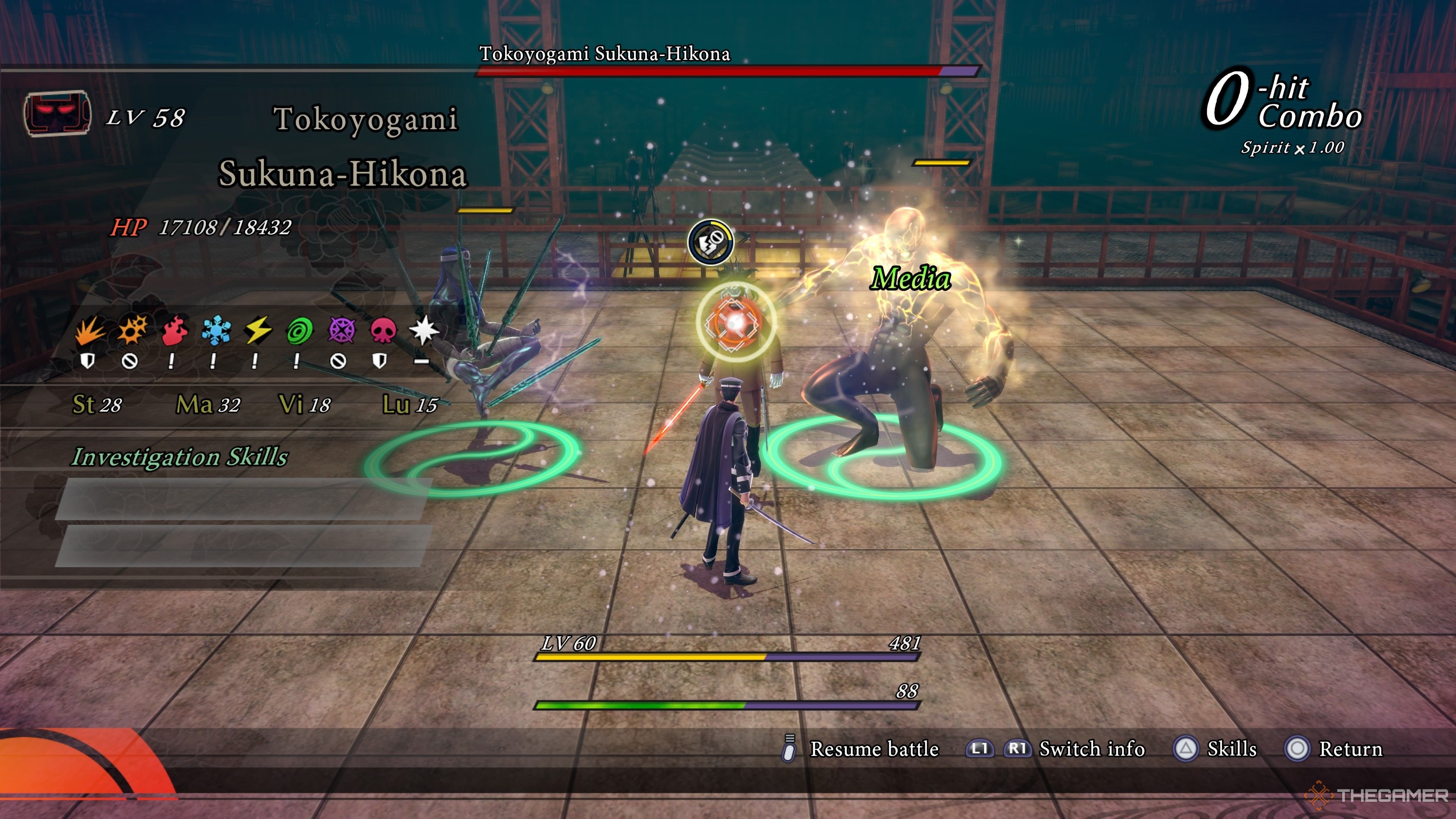 Sukuna-Hikona affinities in Raidou Remastered The Mystery of the Soulless Army.