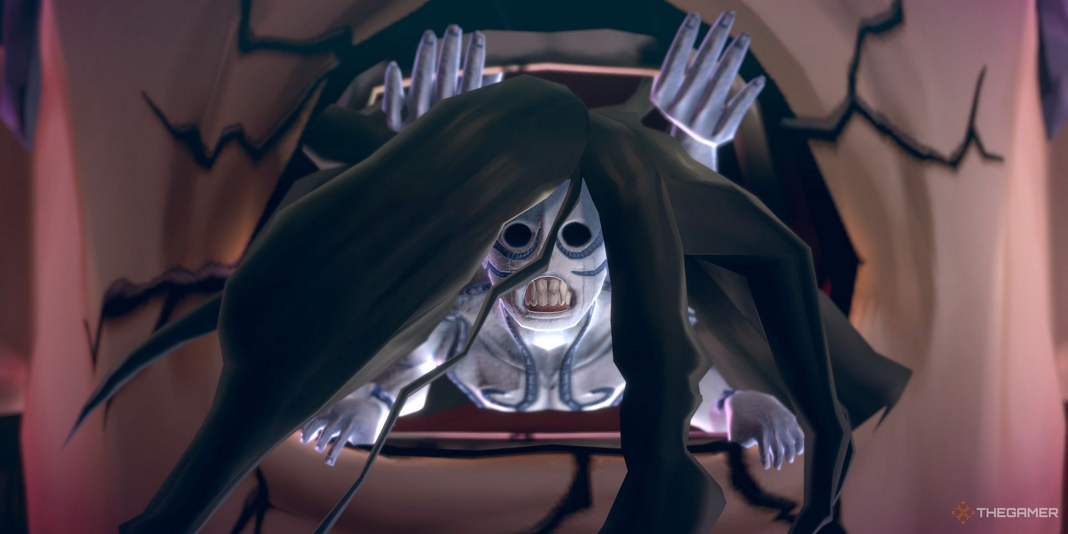 Sukuna-Hikona emerging in Raidou Remastered The Mystery of the Soulless Army.