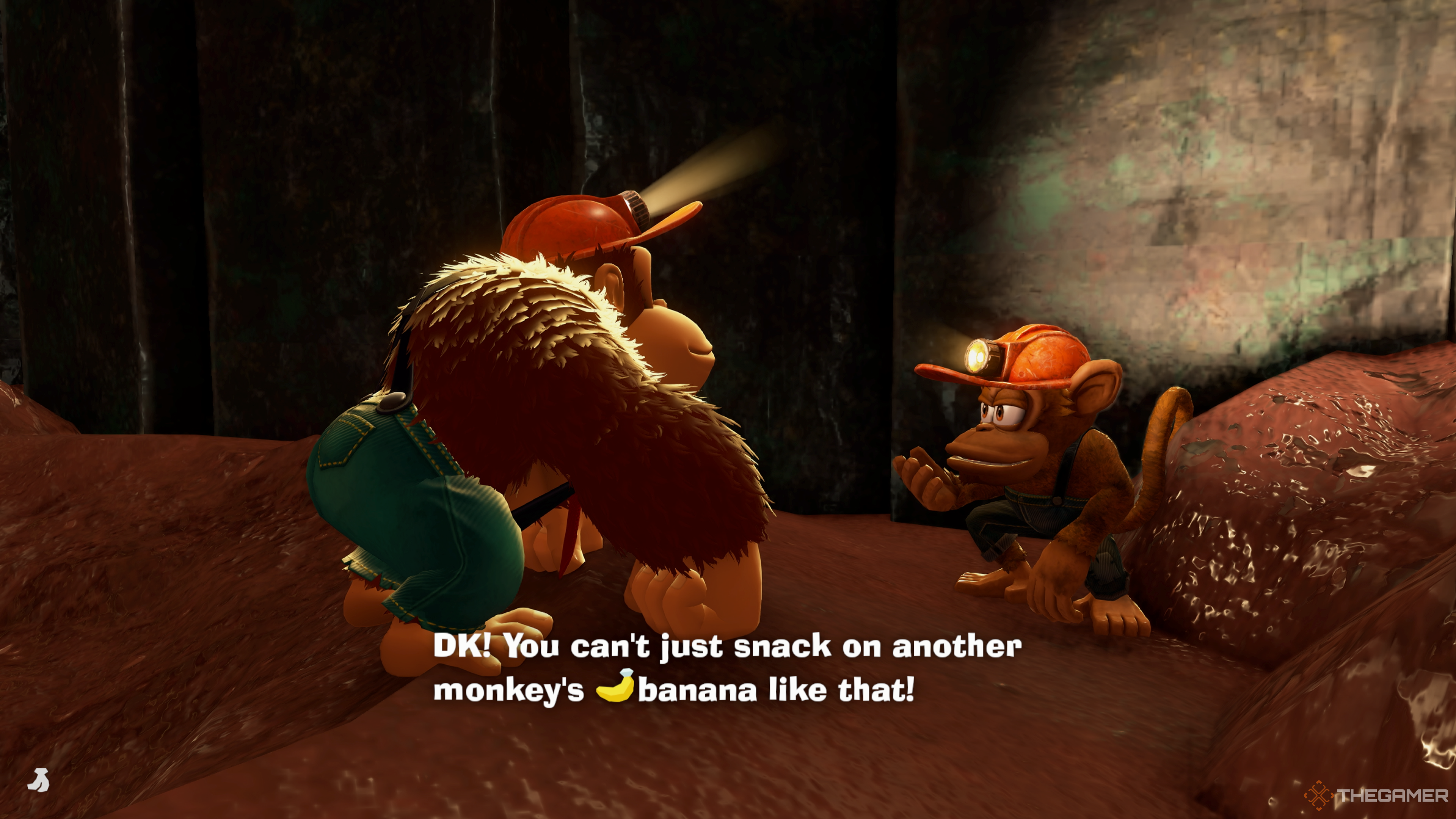 Mining for bananas in Donkey Kong Bananza