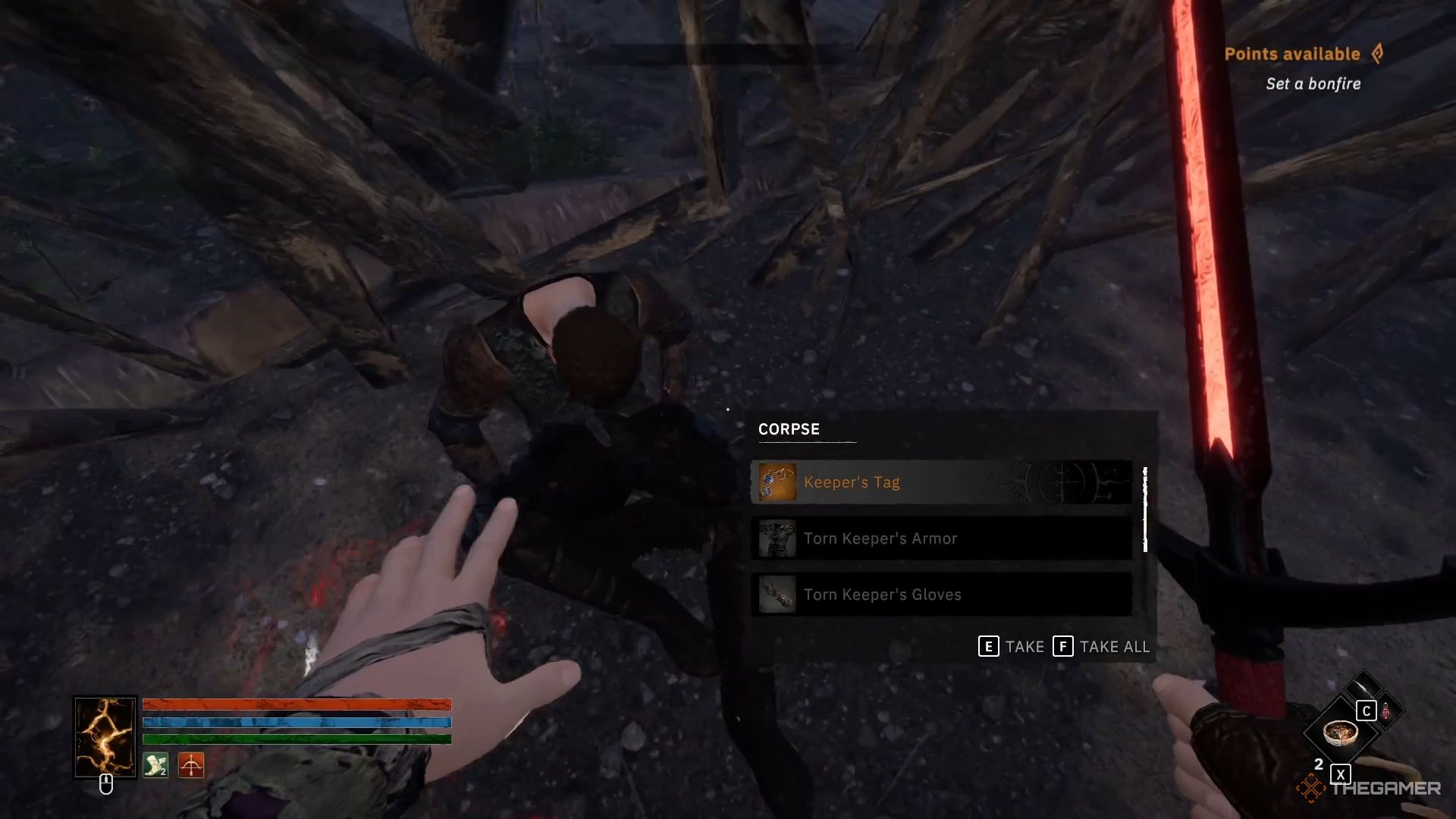 Tainted Grail The Fall of Avalon Keeper tag location by a redcap hut.