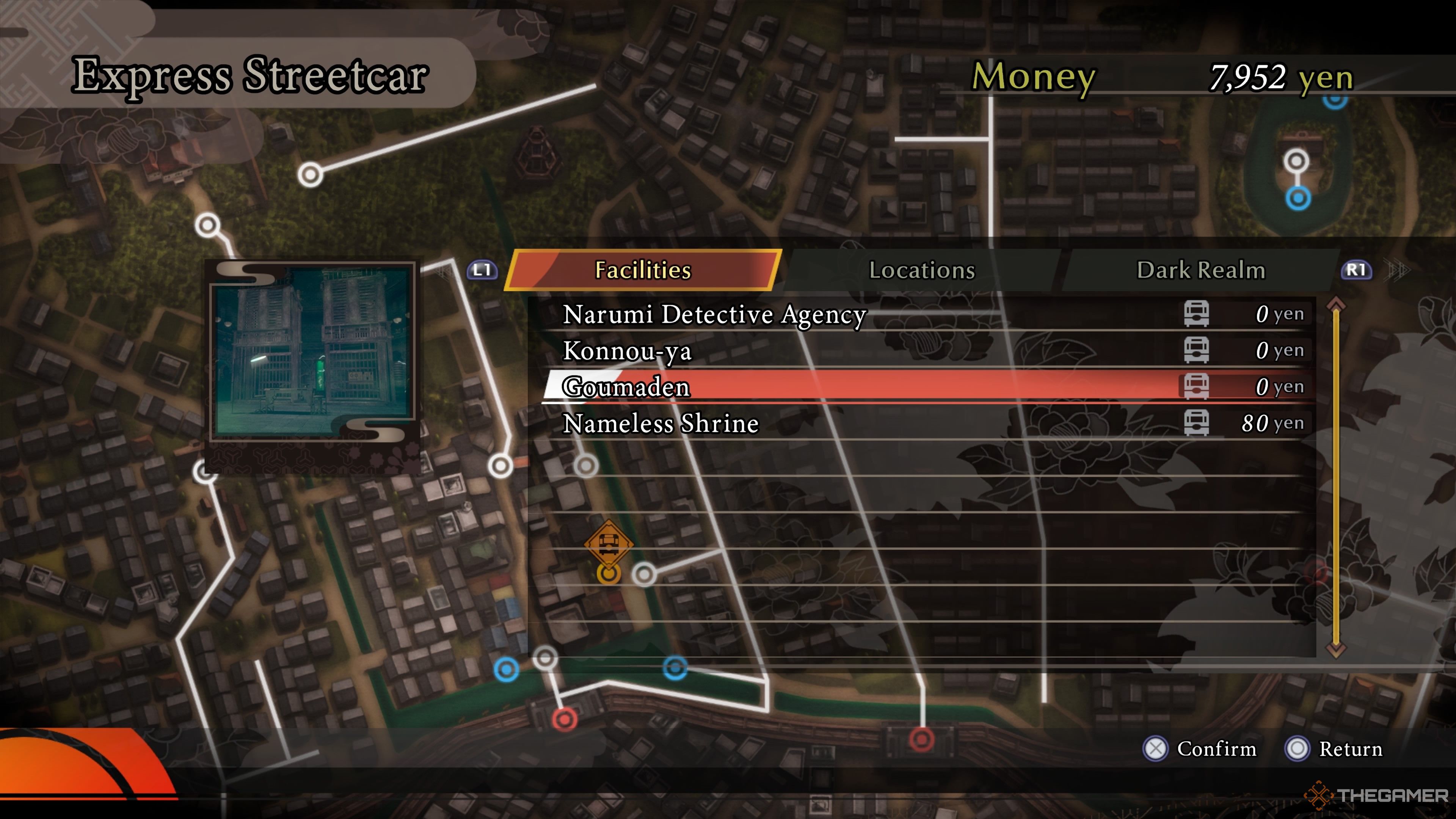 Taking the express streetcar in Raidou Remastered Mystery of the Soulless Army.
