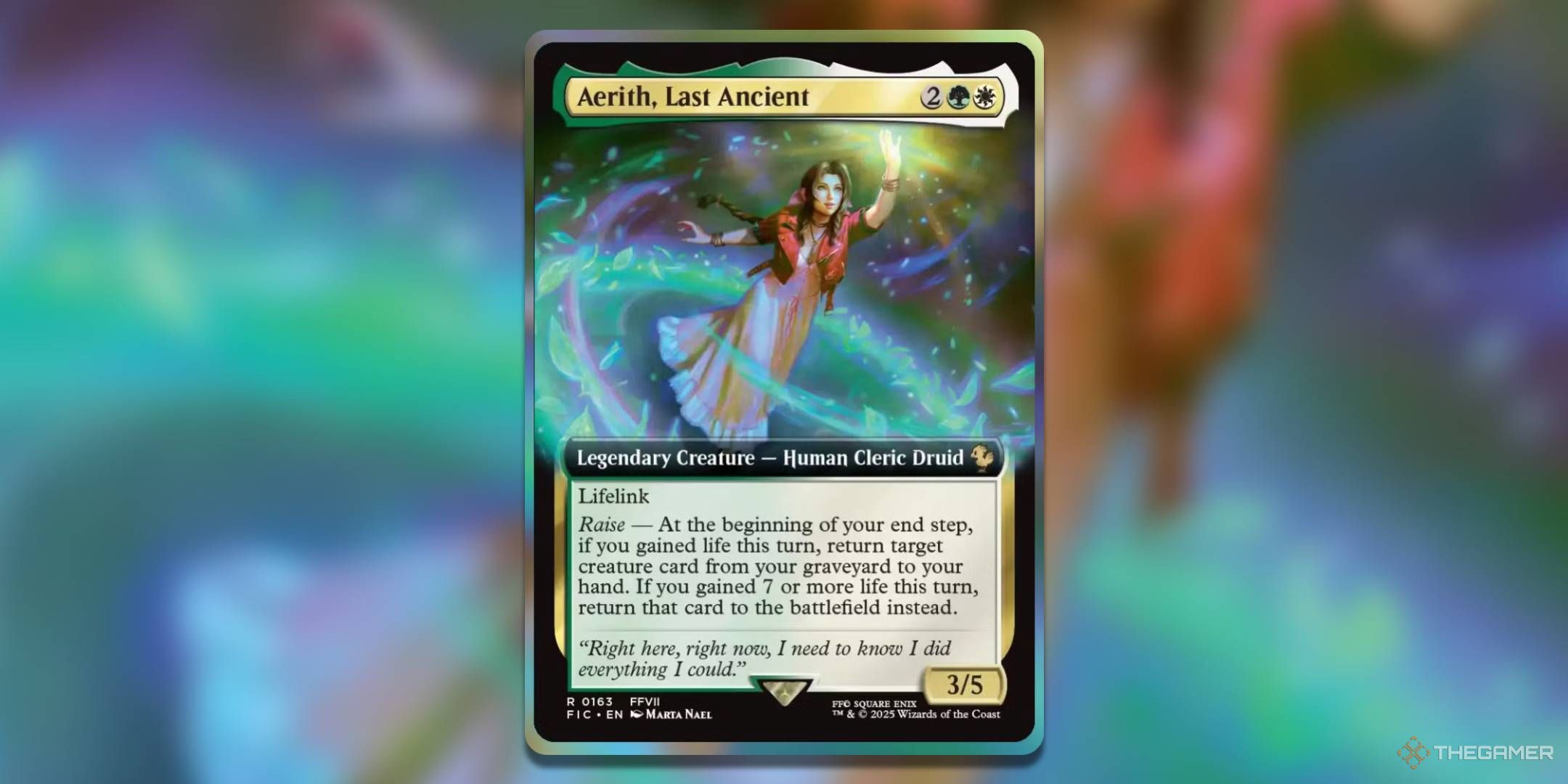 The Aerith Last Ancient card in magic the gathering.
