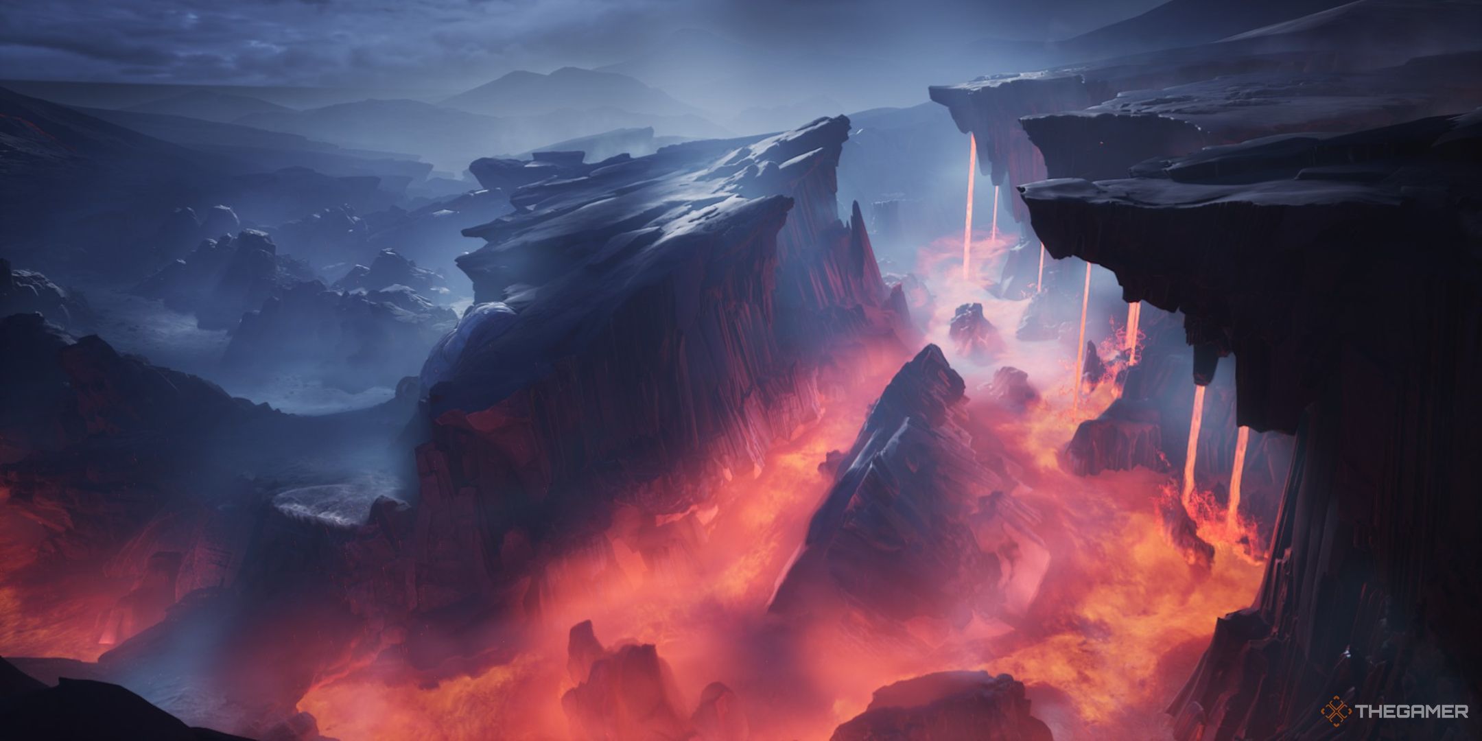 the lava river that blocks that base's path in act 1 of The Alters.