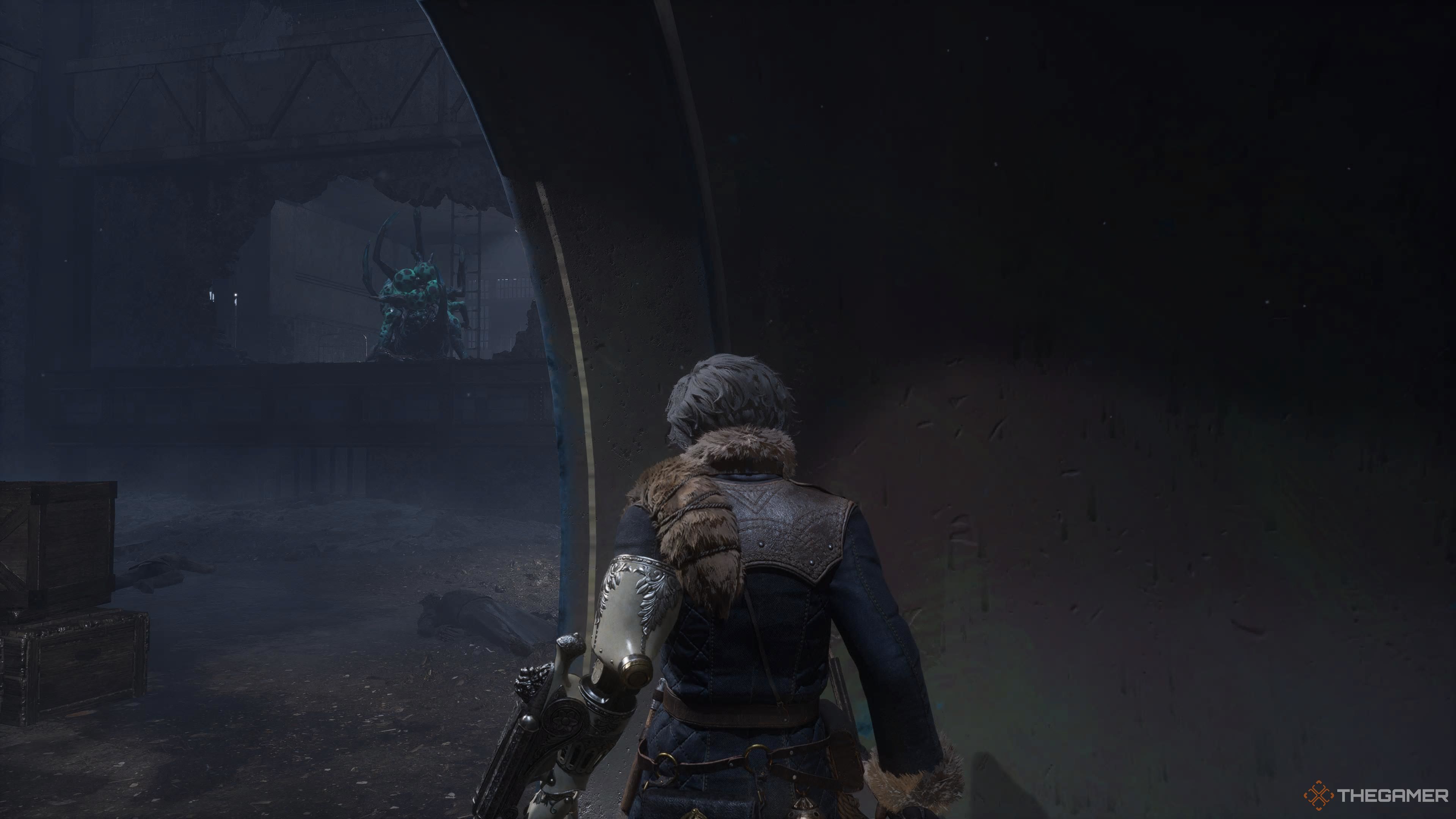 The mutant around the corner in The Zelator Underground Facility in Lies Of P Overture.