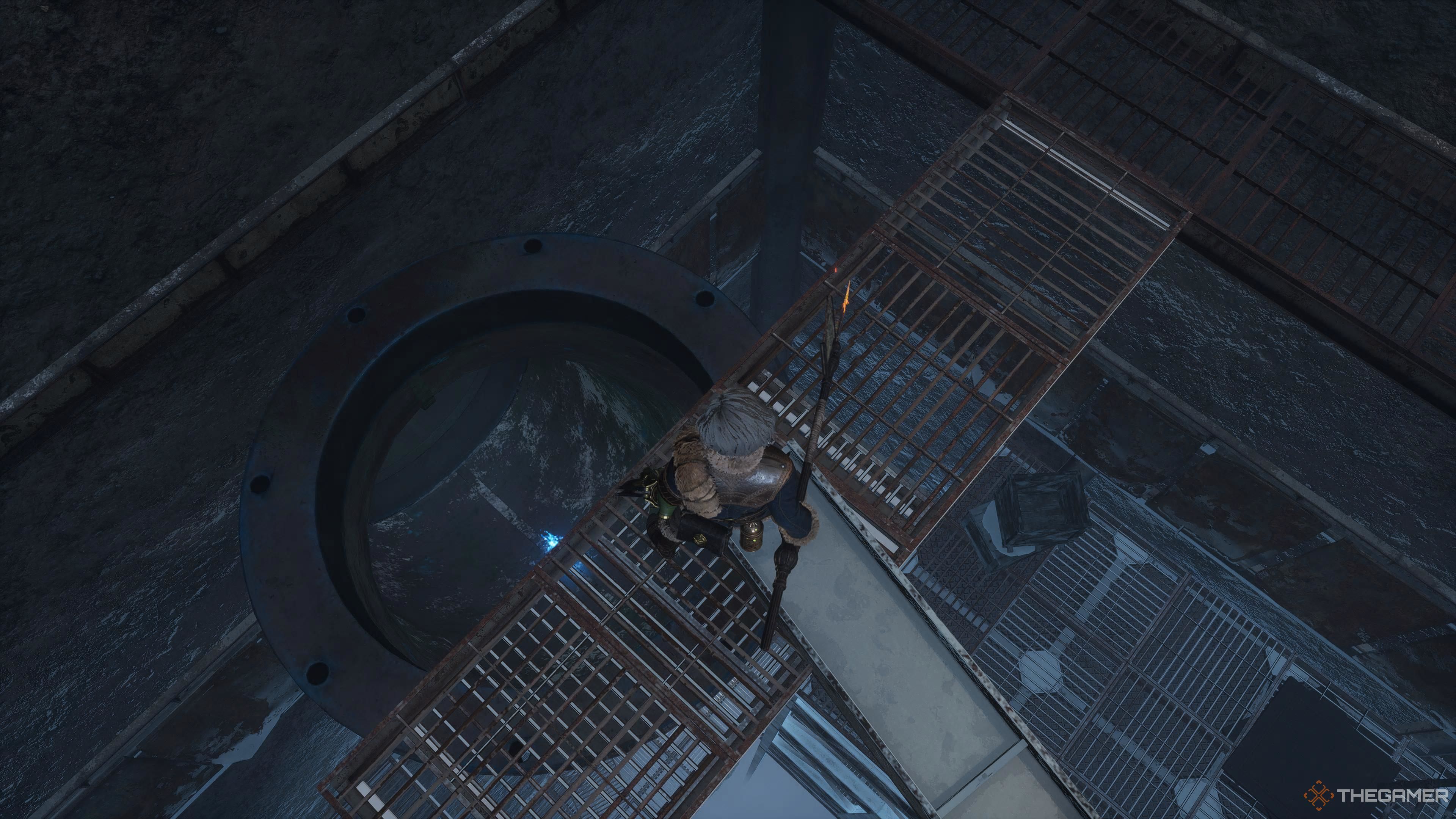The pipe you drop into in the falling platforming area in Lies Of P Overture.