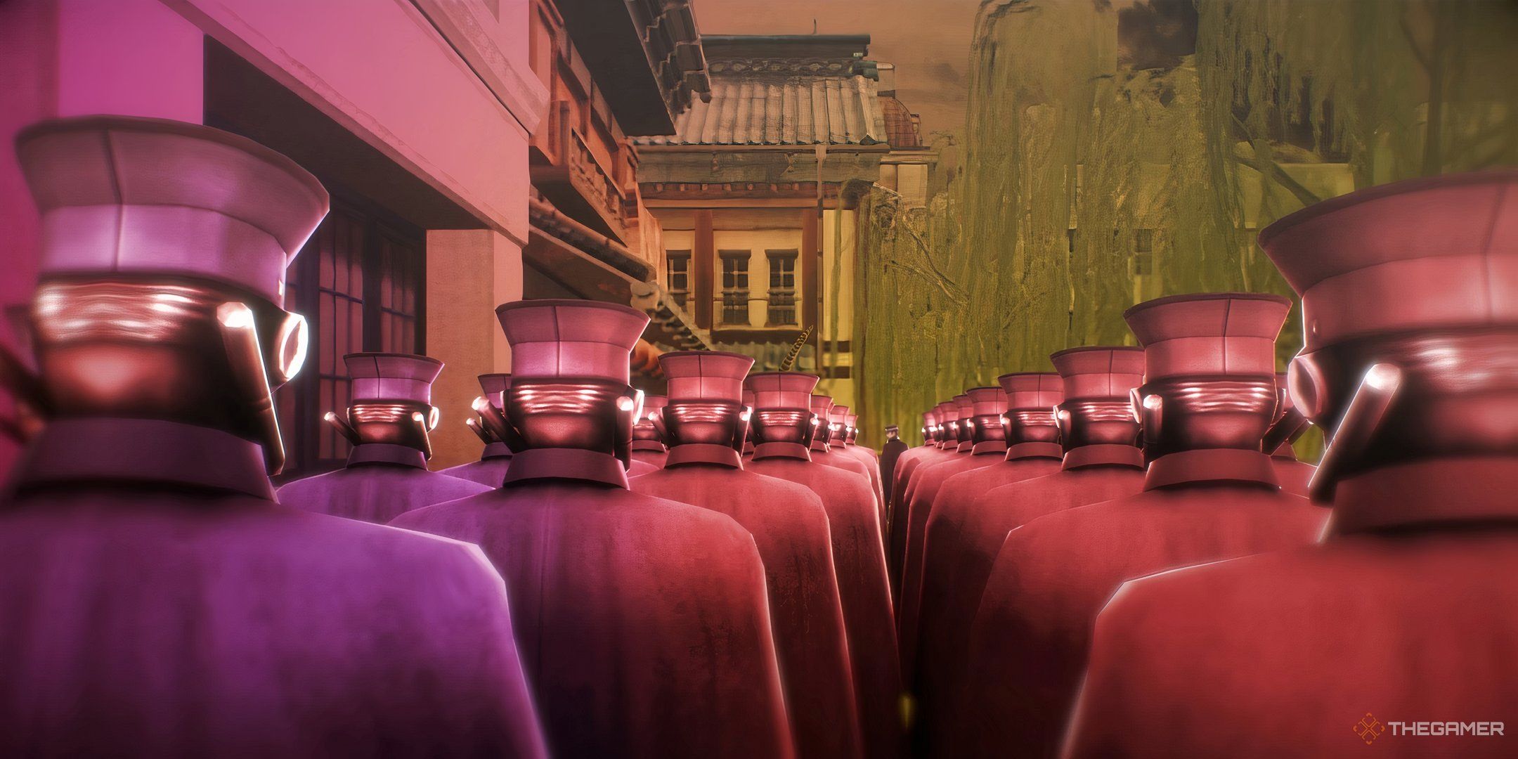 The Soulless Army marching in Raidou Remastered The Mystery Of The Soulless Army.