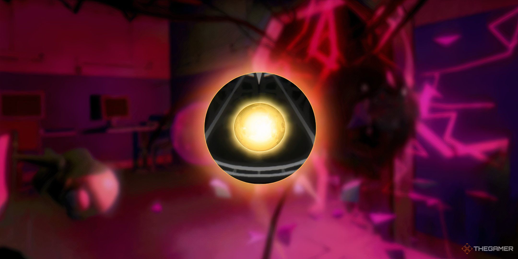 The Super Moon In The Center With The Background Of An Exploding Enemy Orb In Repo.