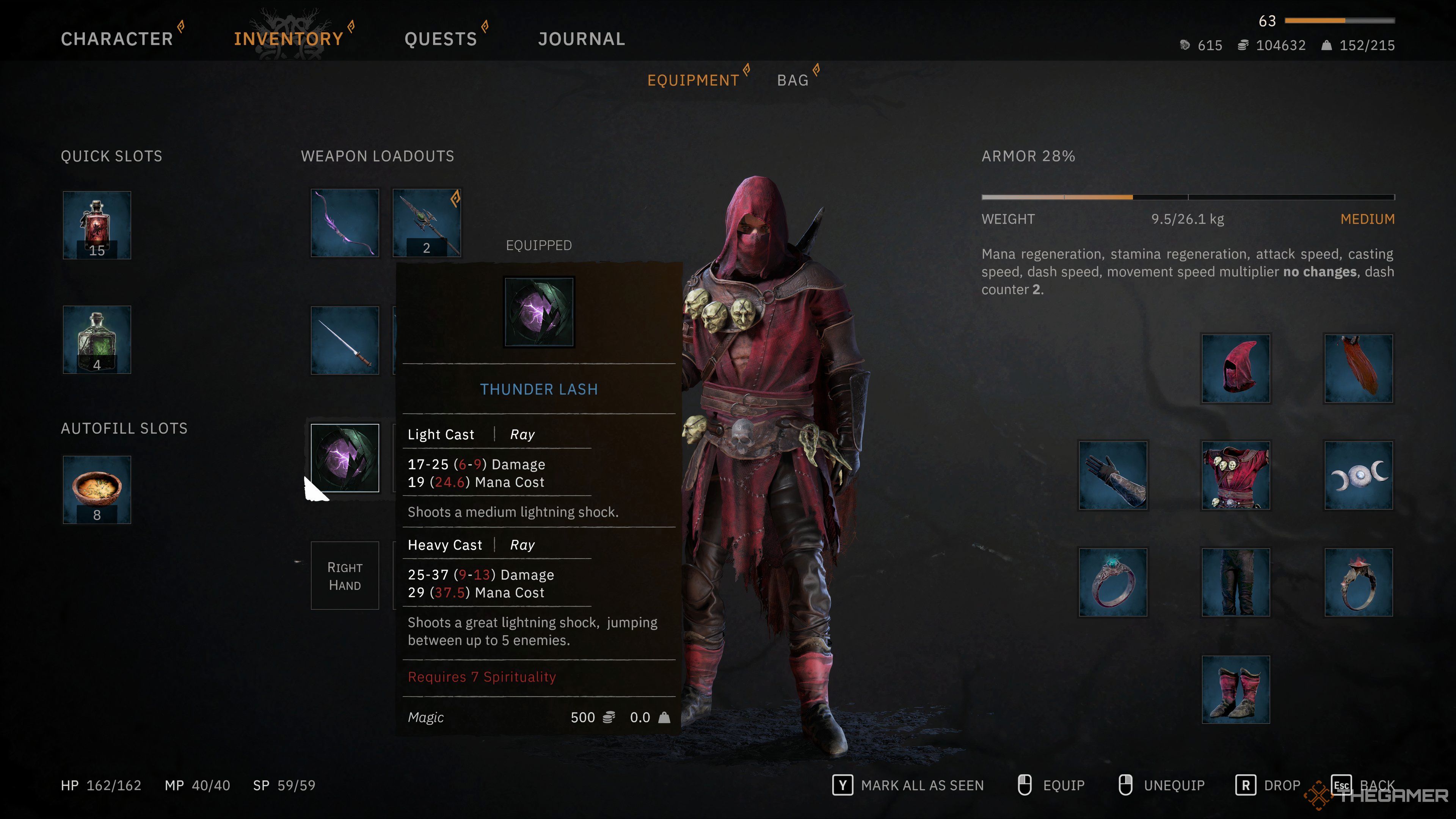 Thunder Lash Spell in Tainted Grail Fall of Avalon.