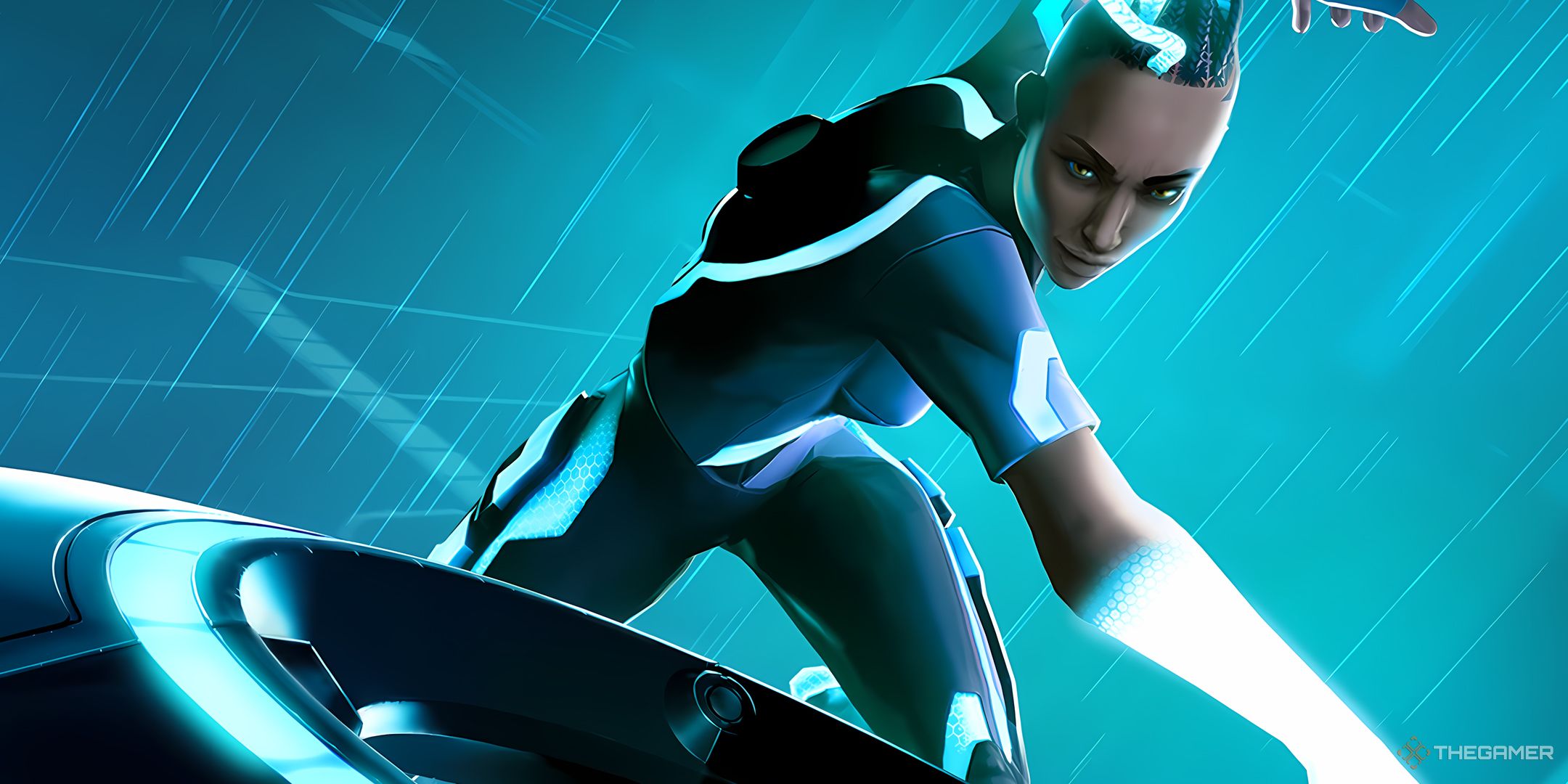 Tron Catalyst, showing Exo throwing an identity disc