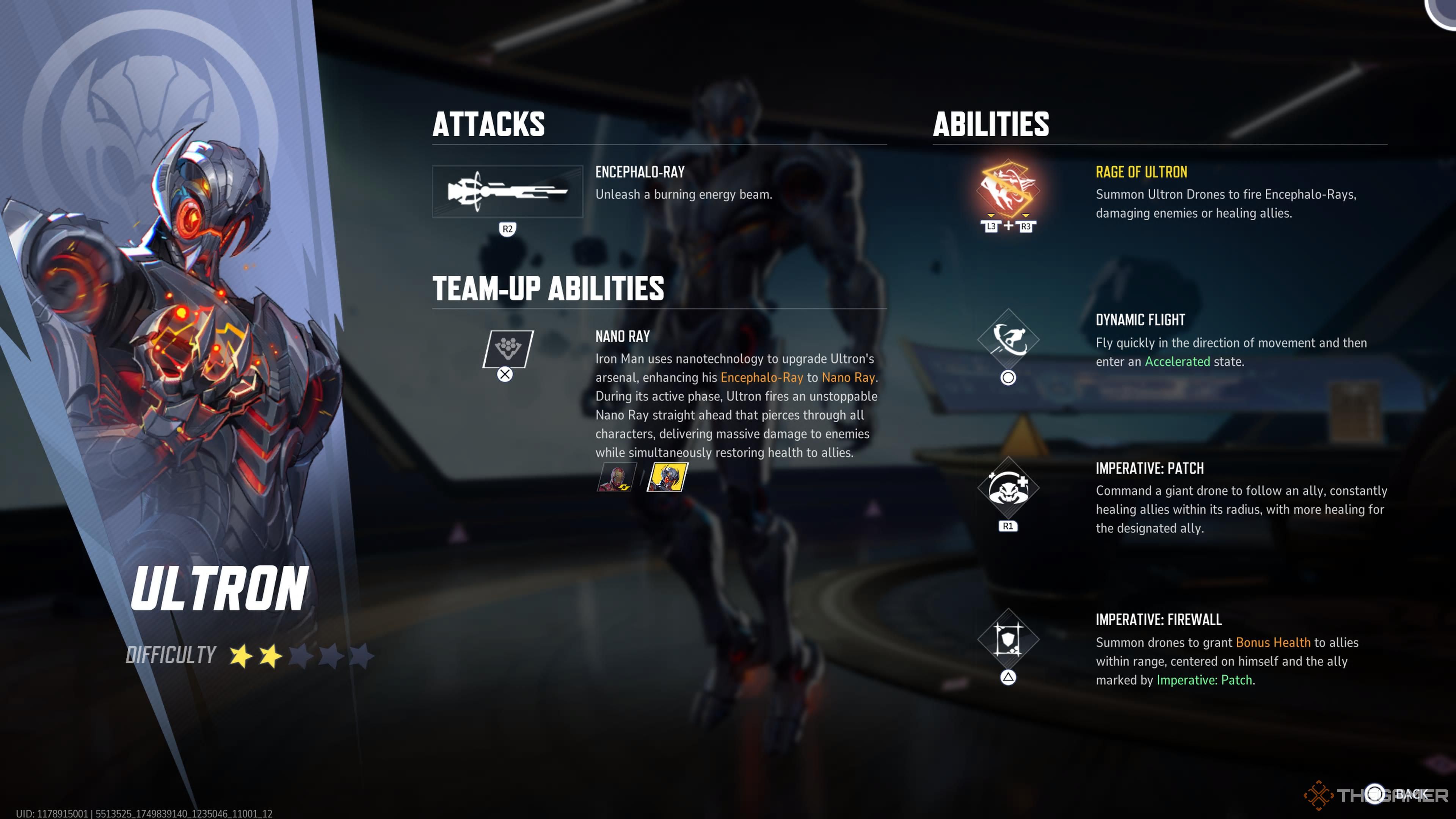 Ultron's Hero Profile from Marvel Rivals.
