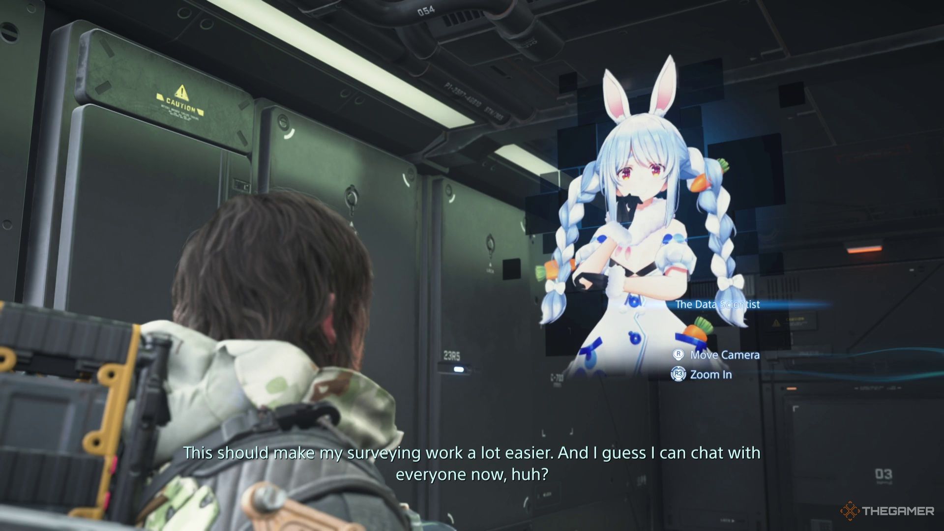 Sam meets the Usada Pekora porter in Death Stranding 2. 