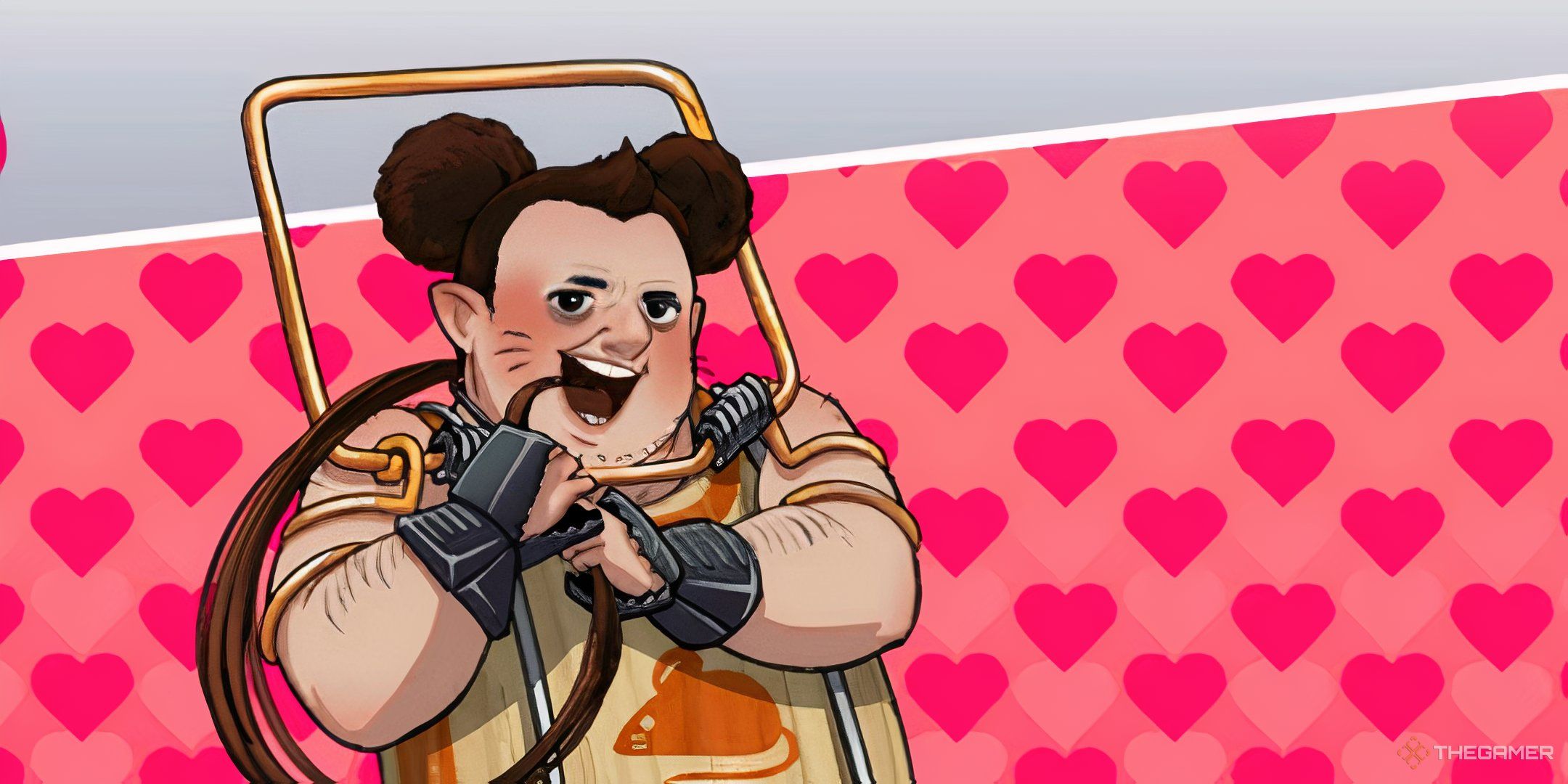 Vaughn Trapp on a heart background in Date Everything!