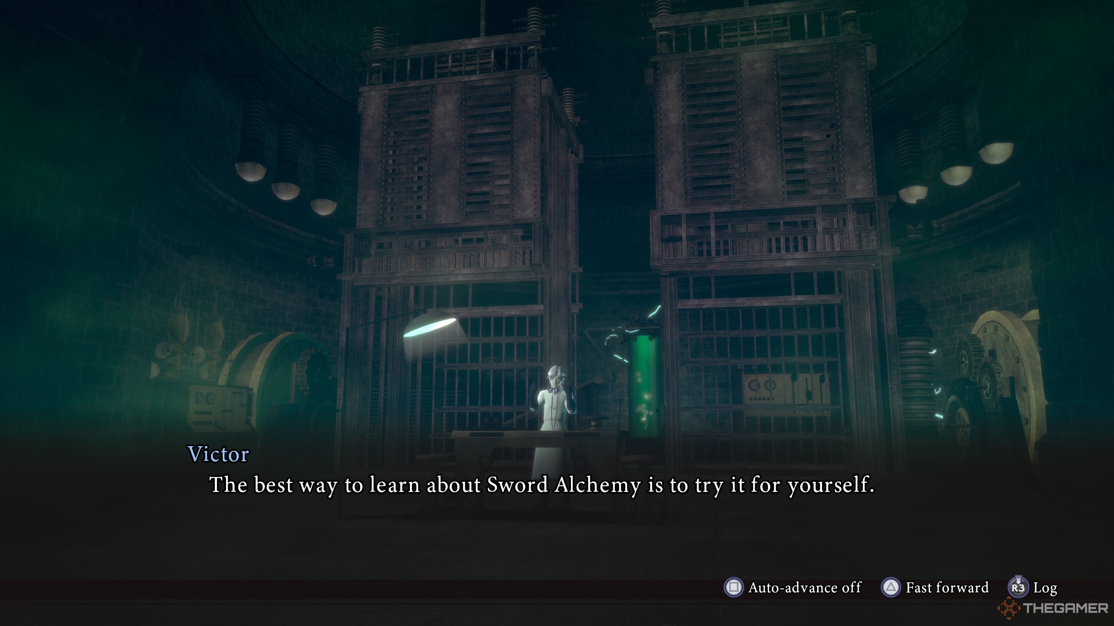 Victor talking about weapon upgrades in Raidou Remastered The Mystery of the Soulless Army
