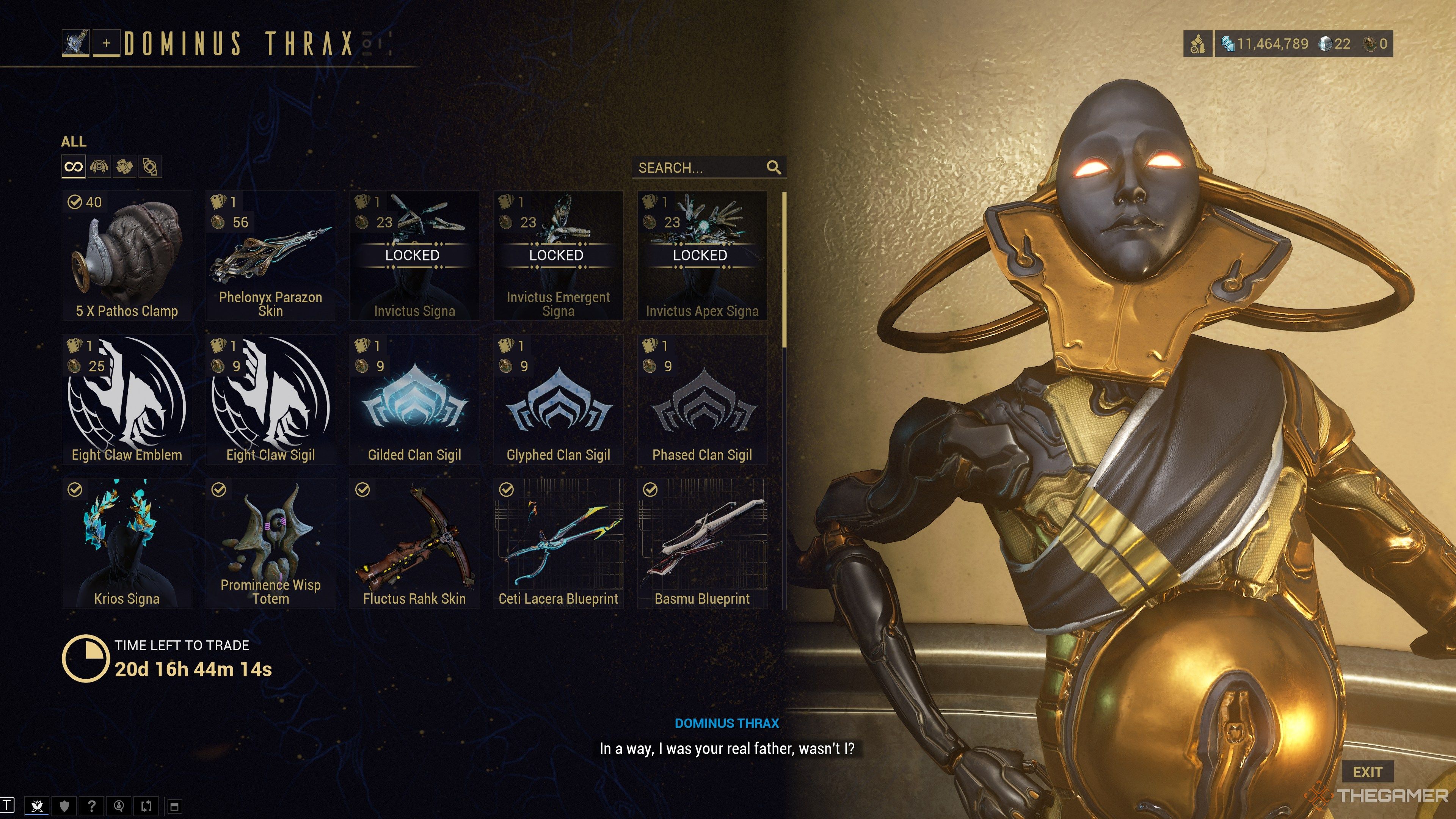 Warframe Operation Eight Claw Reward Pool