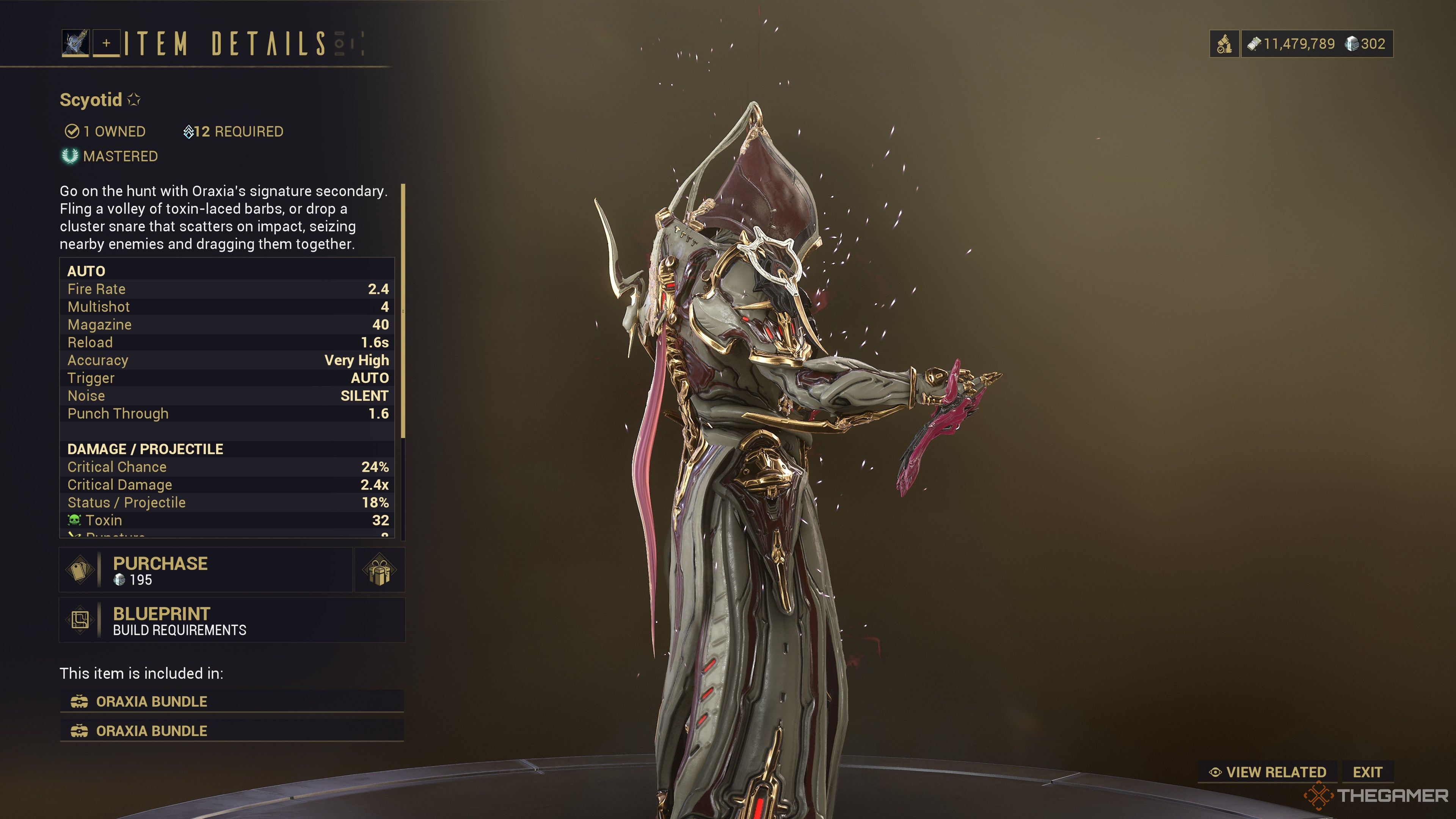 Warframe Scyotid Stats