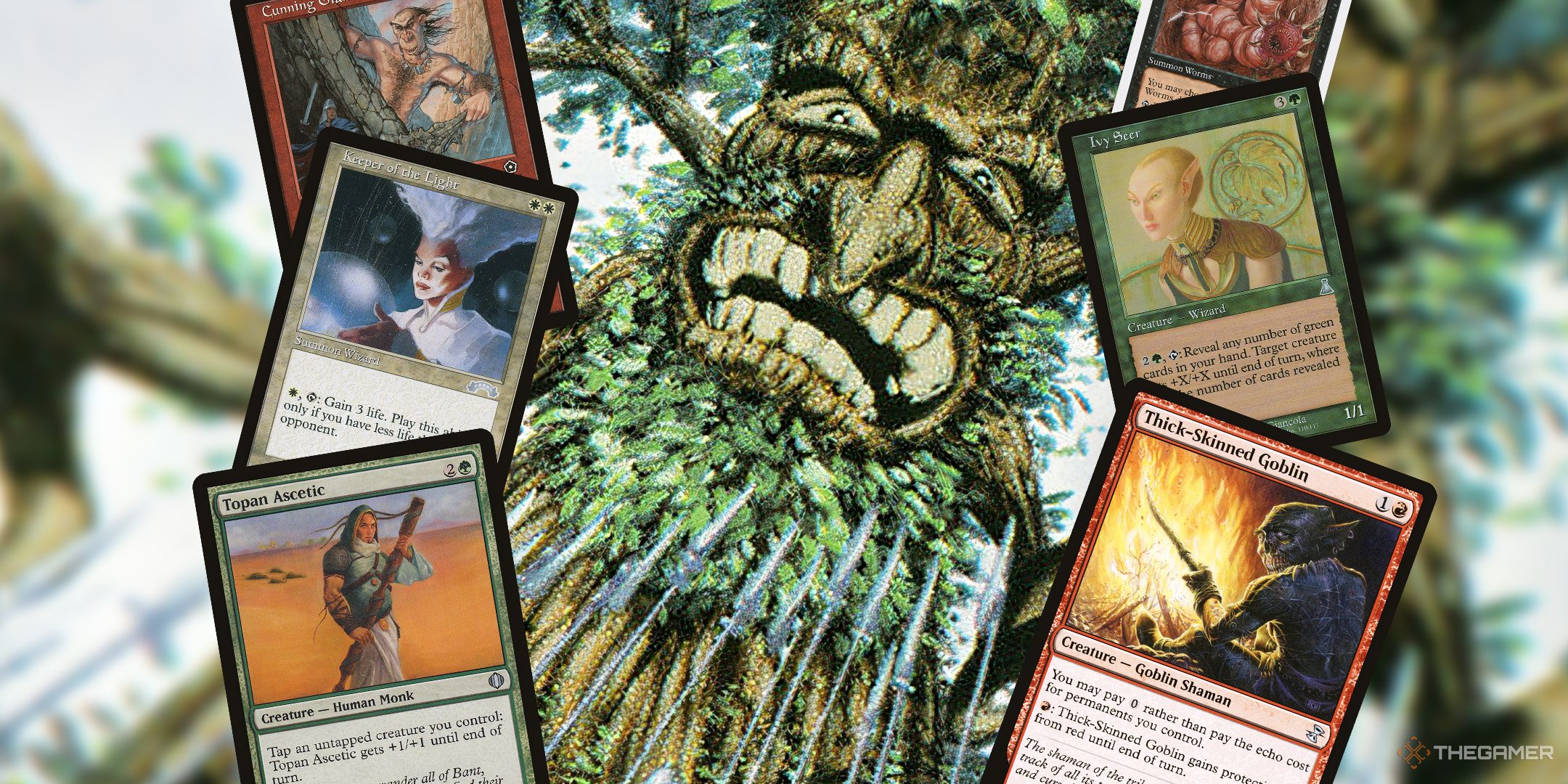 Underplayed cards in MTG's Commander Format, with Wood Elemental in the middle.