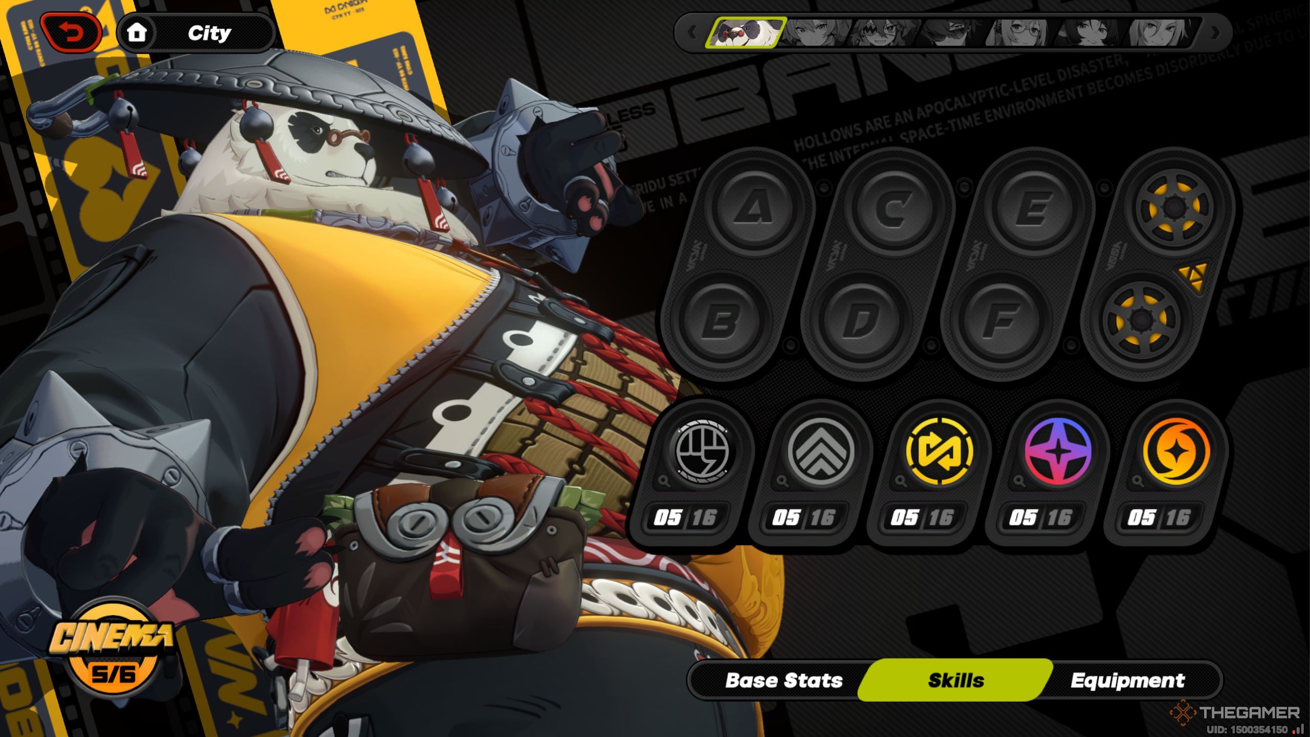 Zenless Zone Zero Pan Yinhu skill menu.