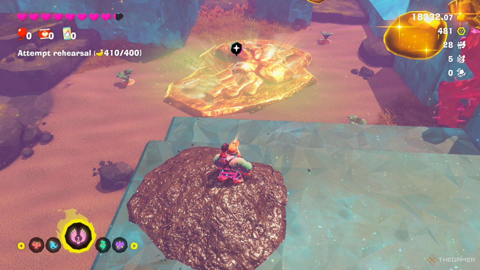 Extra Rare Fossil in Forest Layer of Donkey Kong Bananza