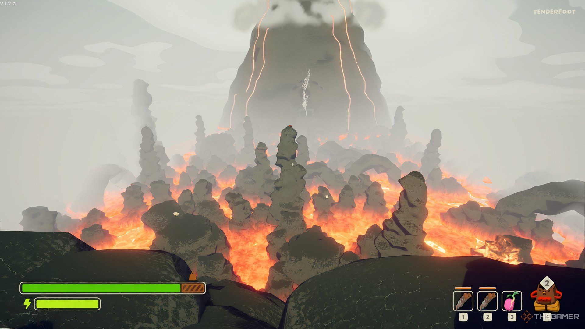 Looking Out At The Caldera In Peak.