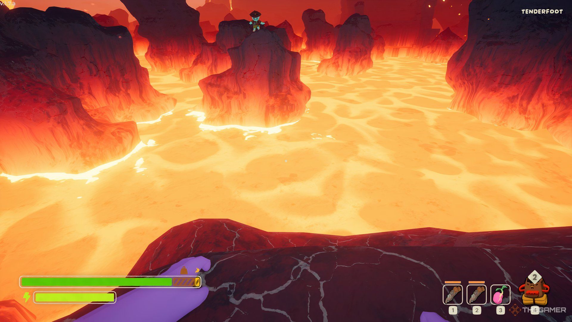 The Lava Rising In The Caldera In Peak.
