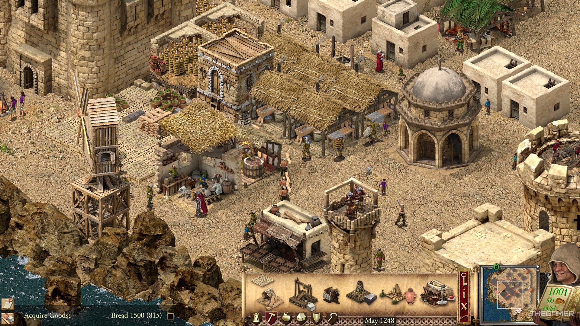 a large group of bakeries produce bread in stronghold crusader: definitive edition.