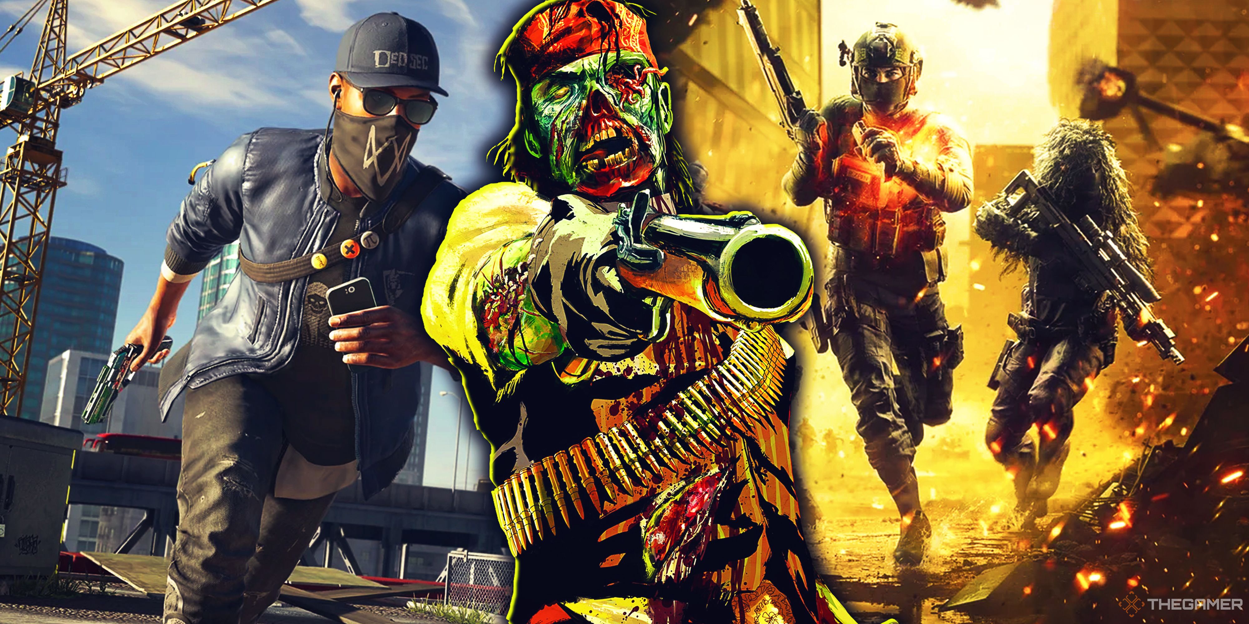 Watch Dogs 2, Red Dead Redemption and Battlefield 2042 Elite Edition.