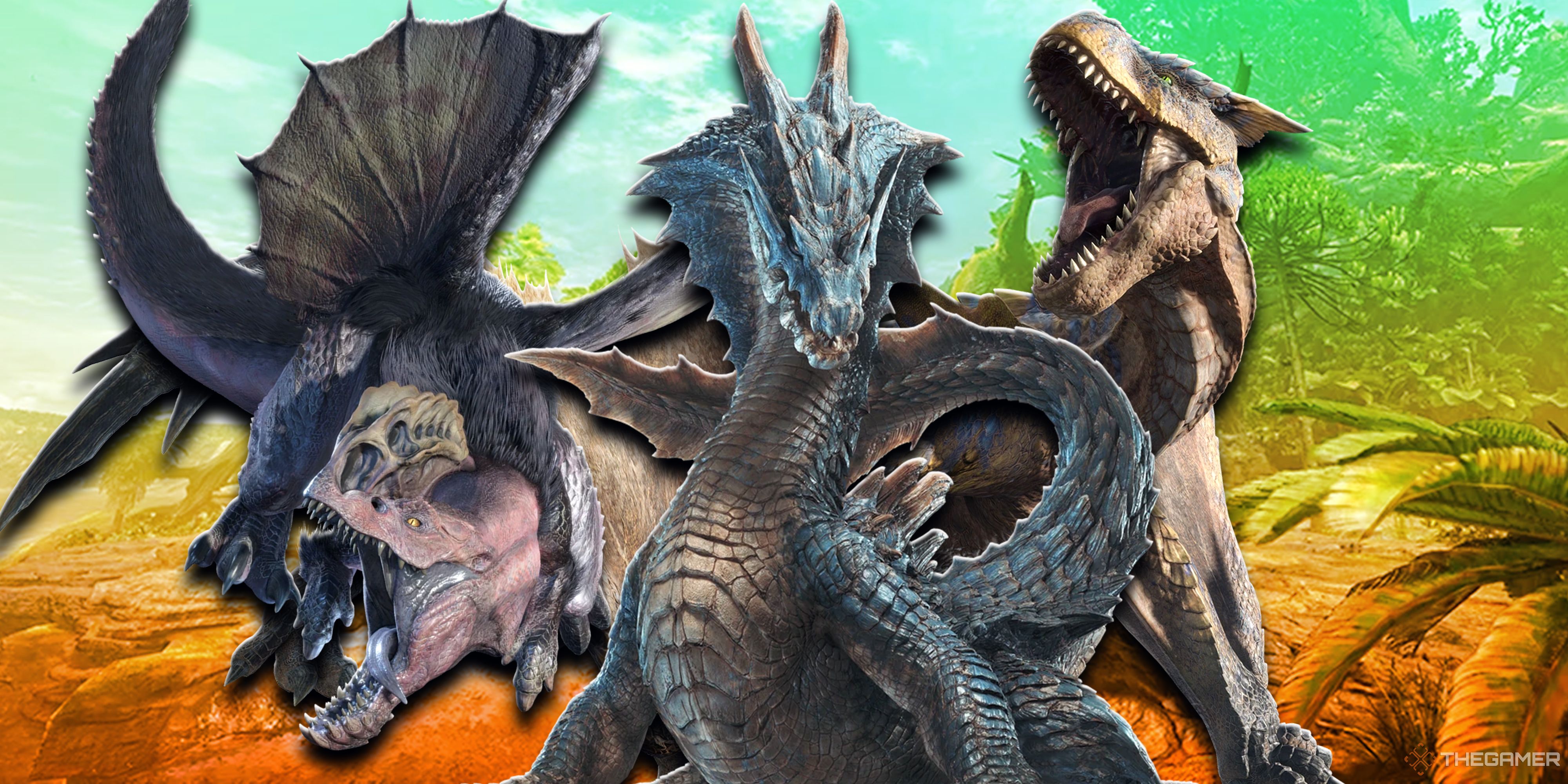Anjanath, Lagiacru and Tigrex.