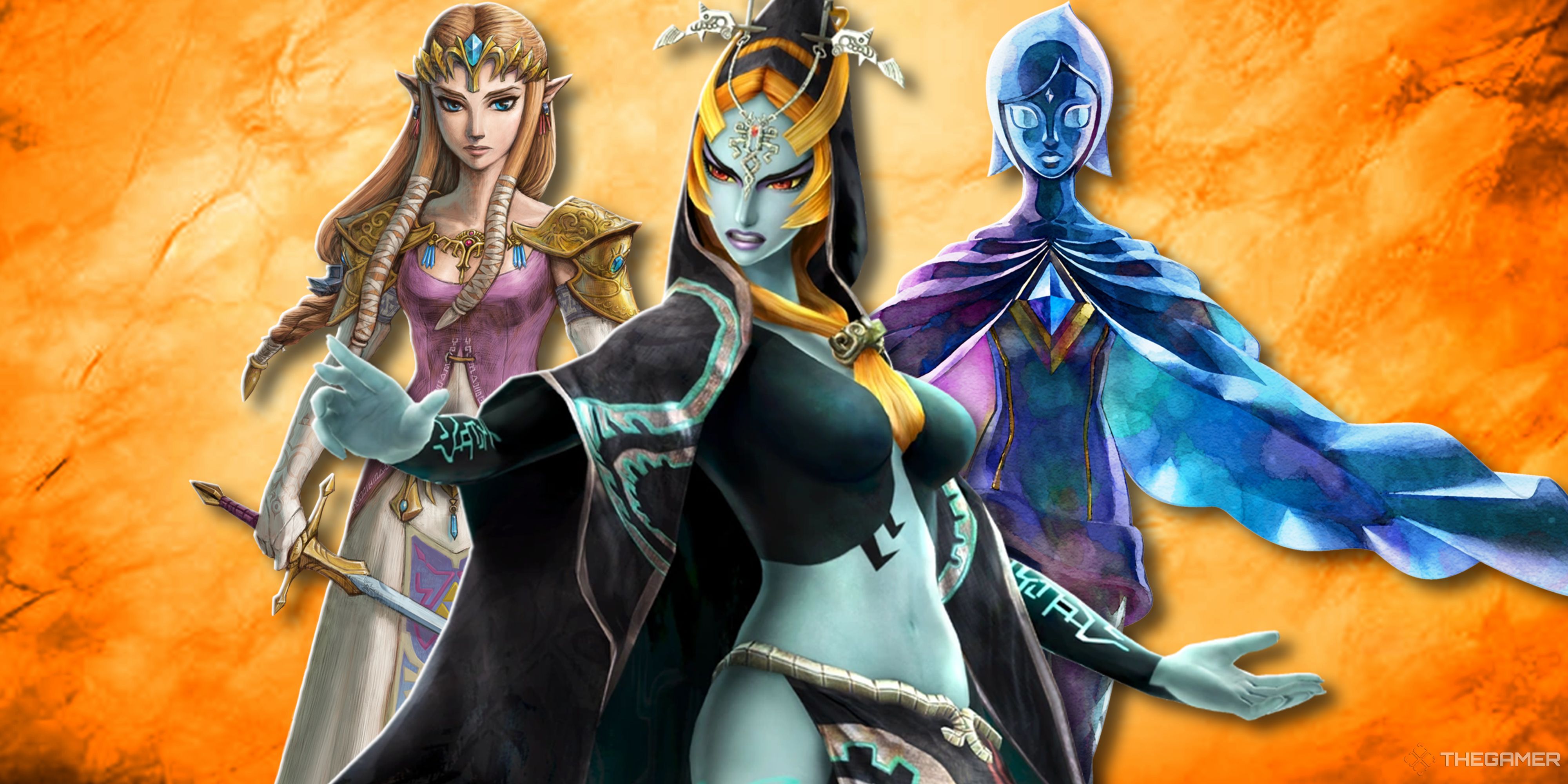 Zelda Twilight Princess, Midna Twilight Princess and Fi Skyward Sword.