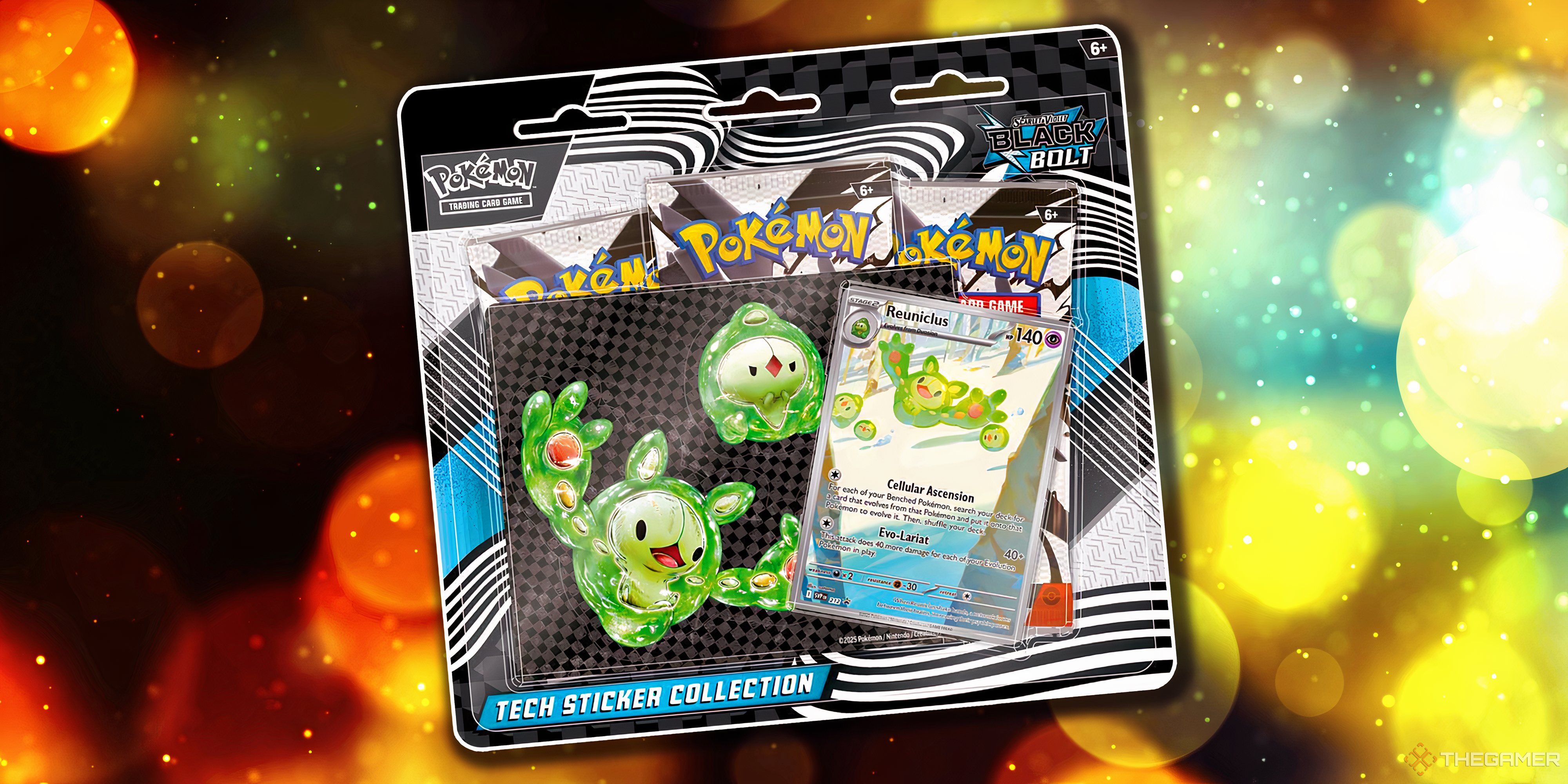 The Black Bolt & White Flare Sticker Collection from the Pokemon TCG.