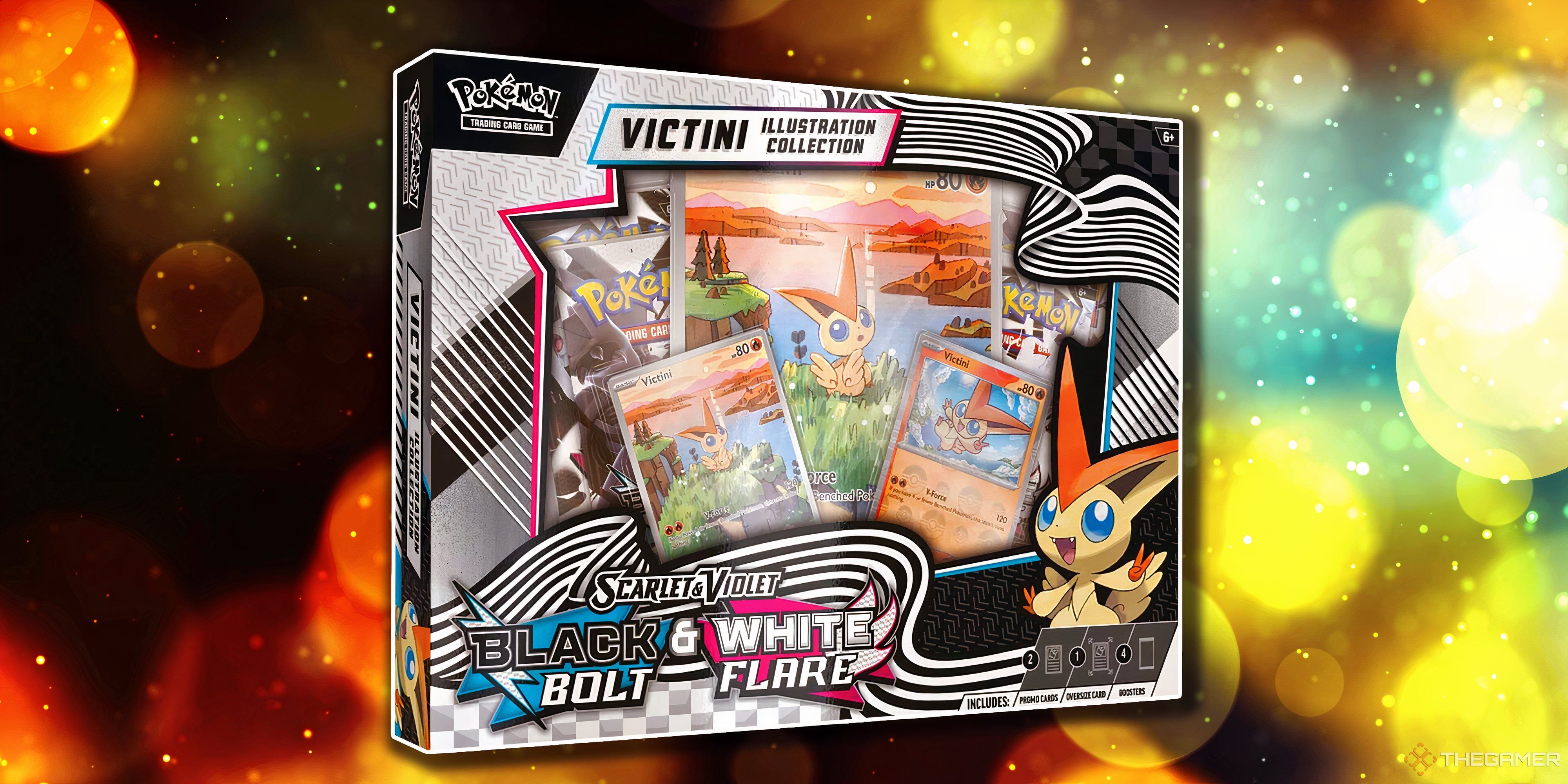 The Unova Victini Illustration Collection from the Pokemon TCG.