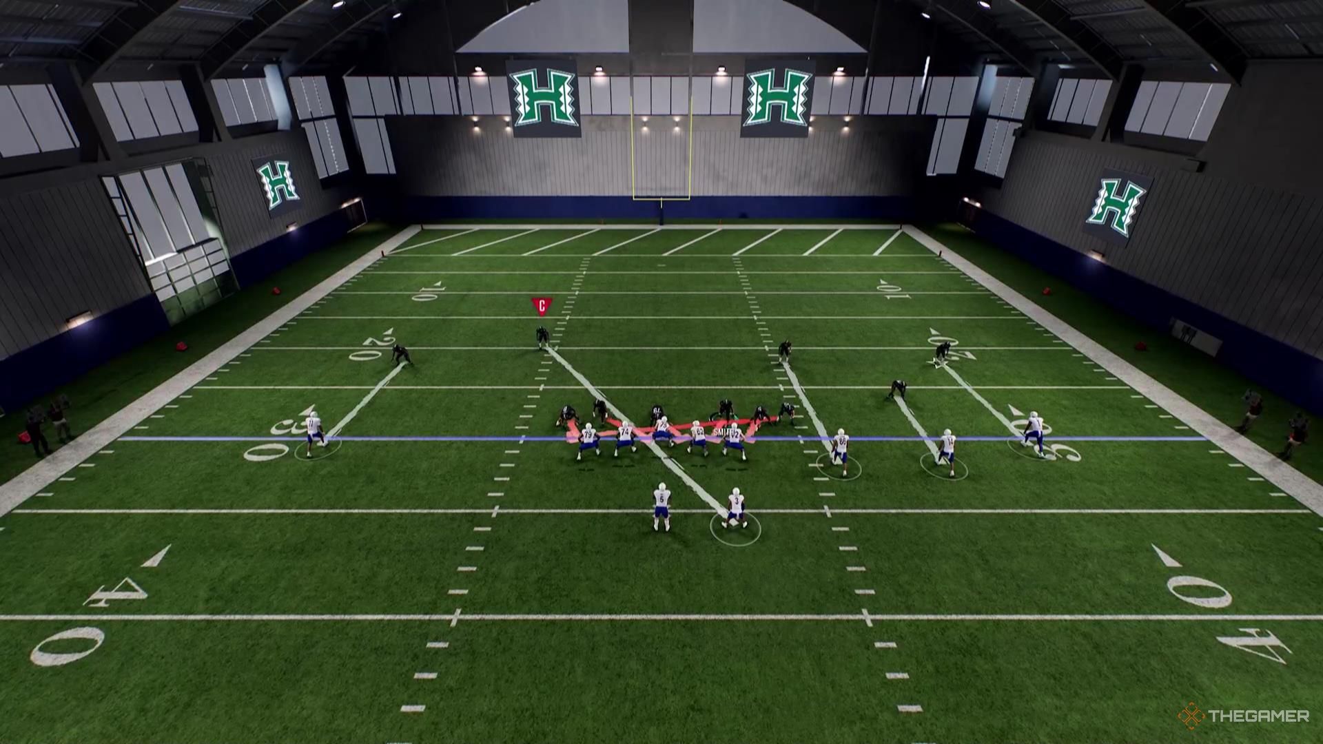 A 3-3 formation blitz in College Football 26.