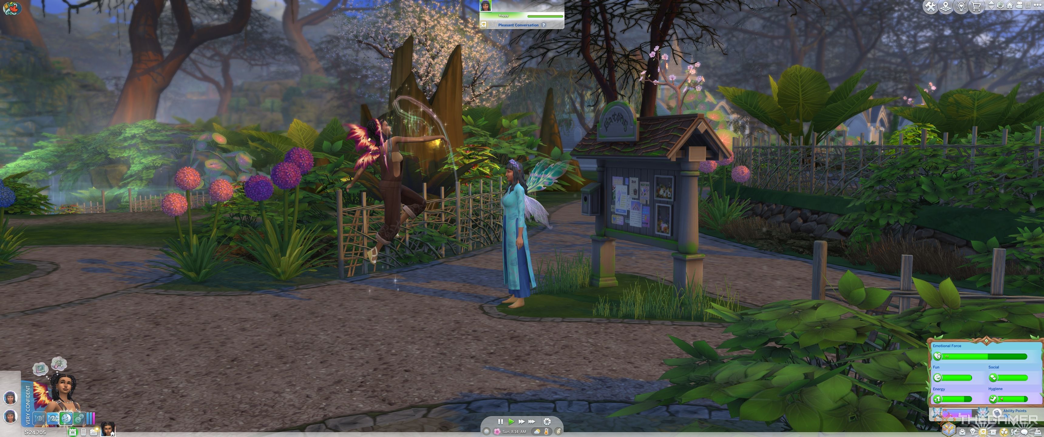 A fairy mid ability cast  in The Sims 4 Enchanted By Nature.