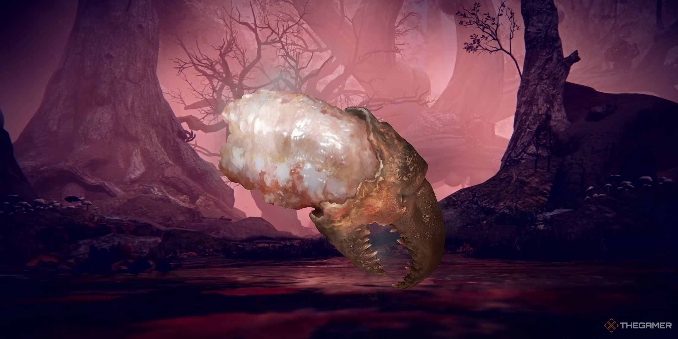 A picture showing the Boiled Crab in front of the Rotted Woods in Elden Ring Nightreign.