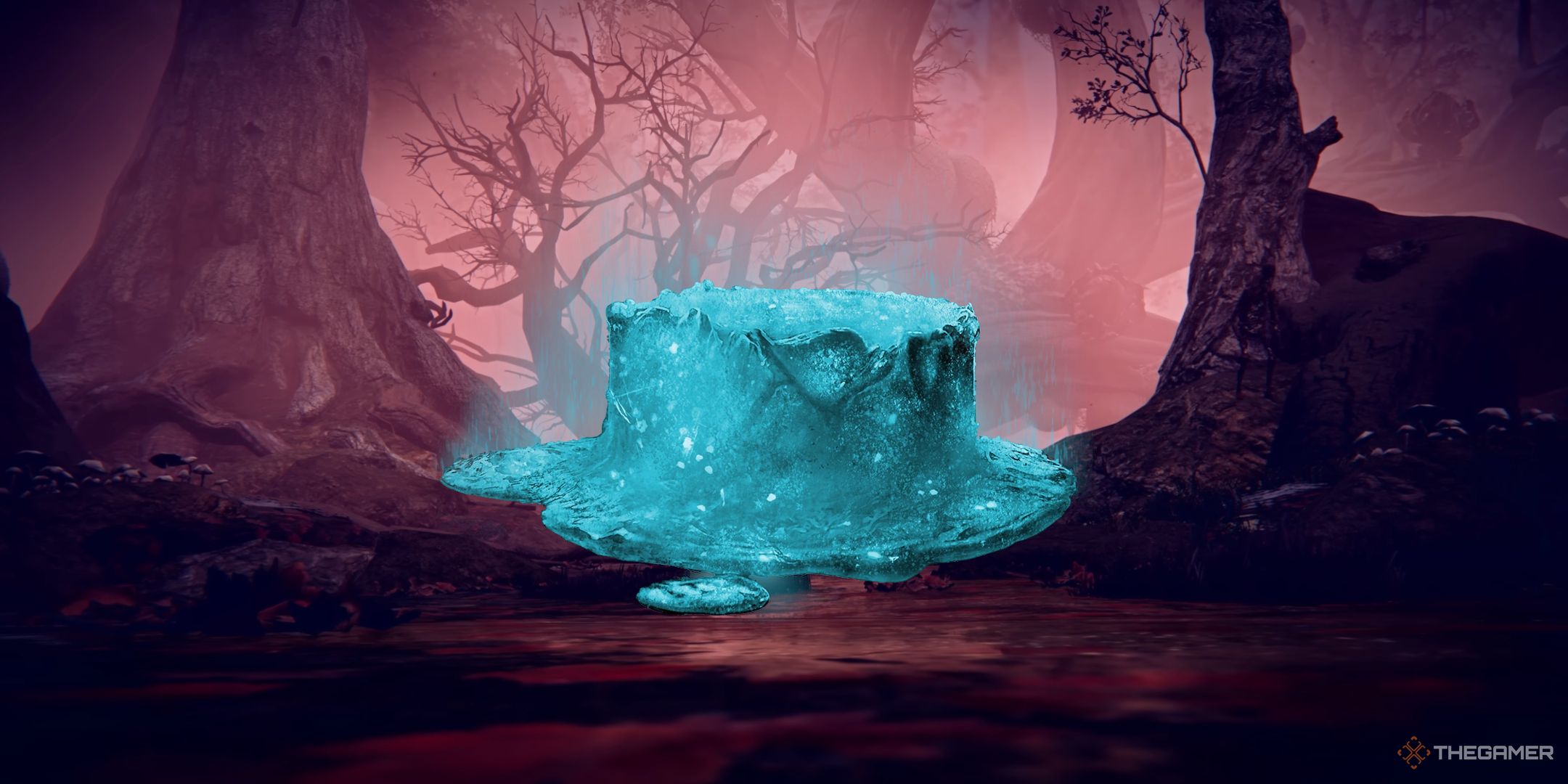 A picture showing the Magic Grease in front of the Rotted Woods in Elden Ring Nightreign.