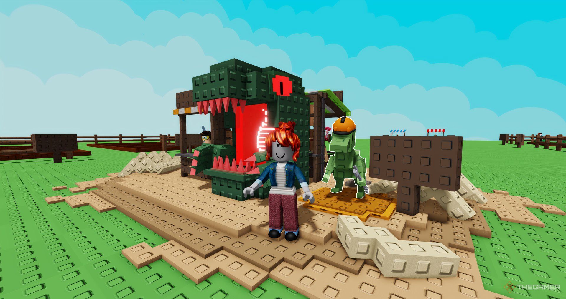A player beside a max upgraded DNA Machine in Roblox Grow a Garden.